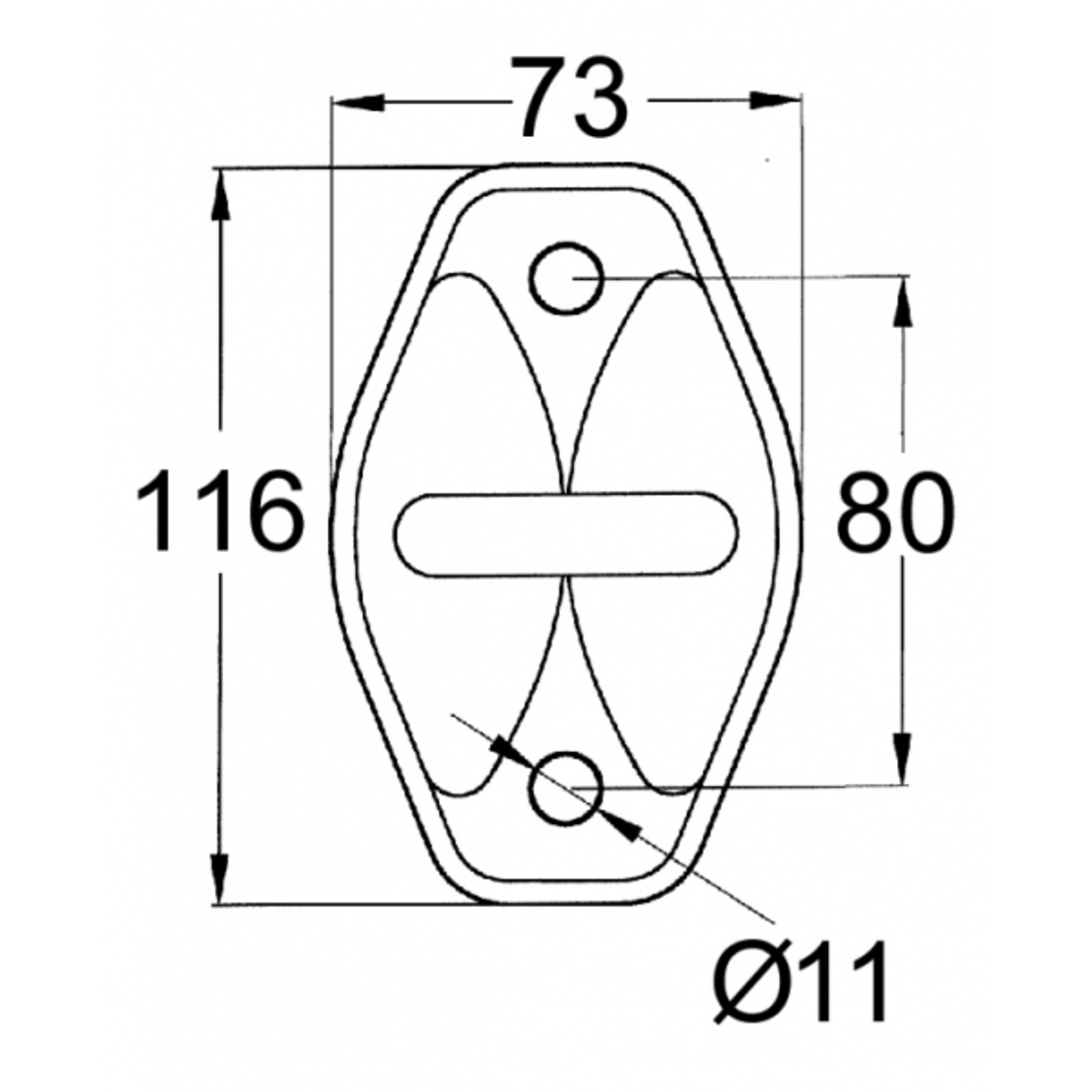 Embase à œil aluminium LEVAC 3600FA10