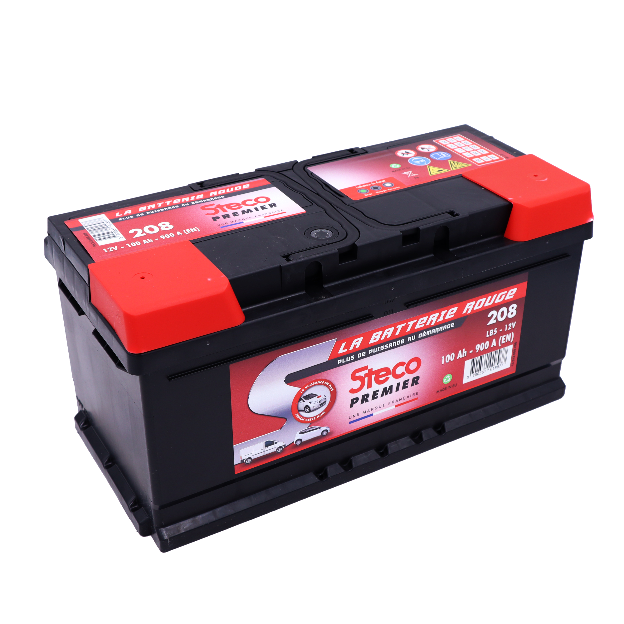 Batterie 12V 100Ah 900A 353x175x175 steco premier stecopower - 208
