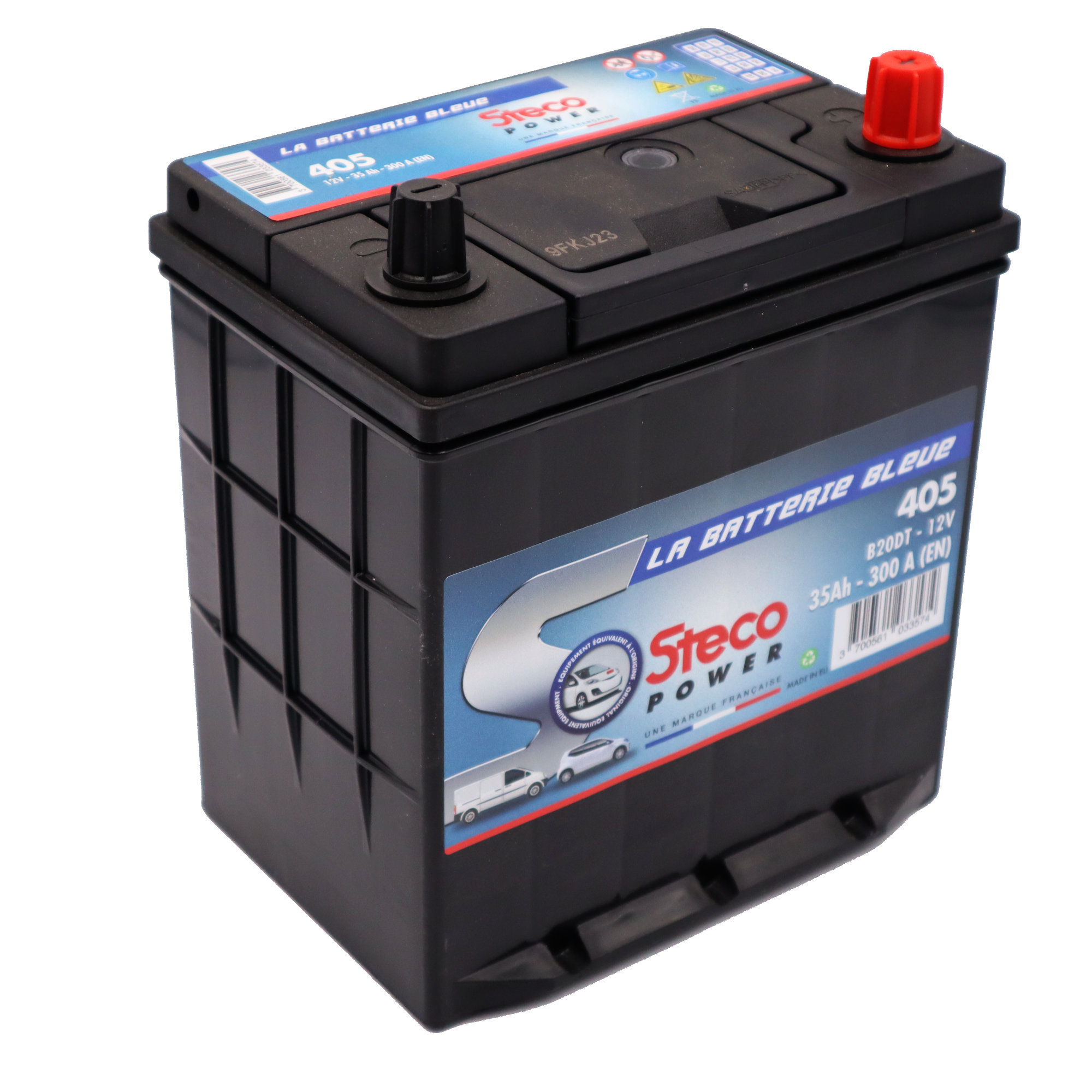 Batterie 12V 35Ah 300A 196x134x226 mm stecopower - 405
