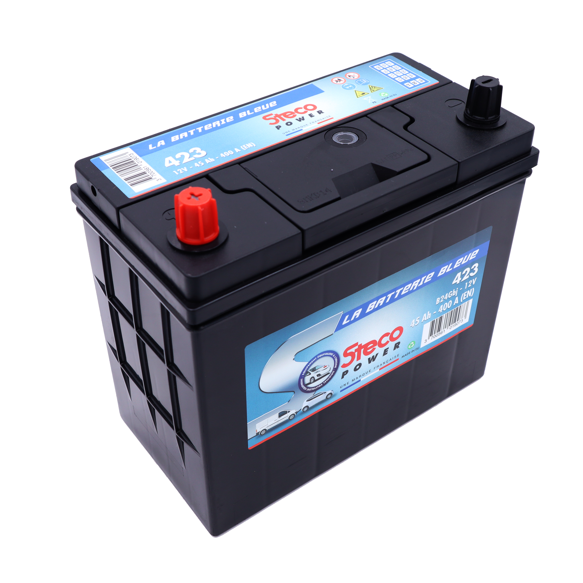 Batterie 12V 45Ah 400A 237x134x226 mm stecopower - 423