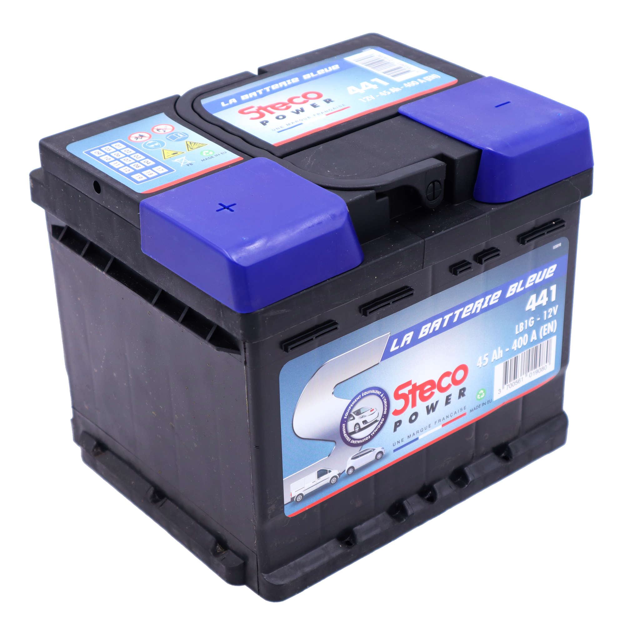 Batterie 12V 45Ah 400A 207x175x175 mm stecopower - 441