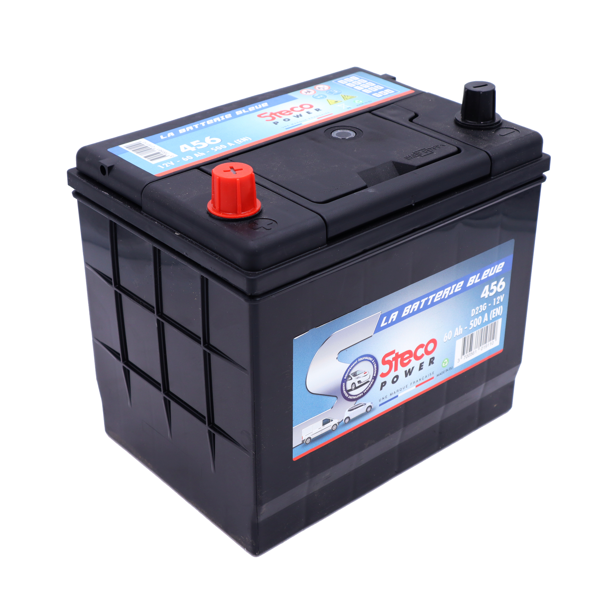 Batterie 12V 60Ah 500A 230x173x220 stecopower - 456