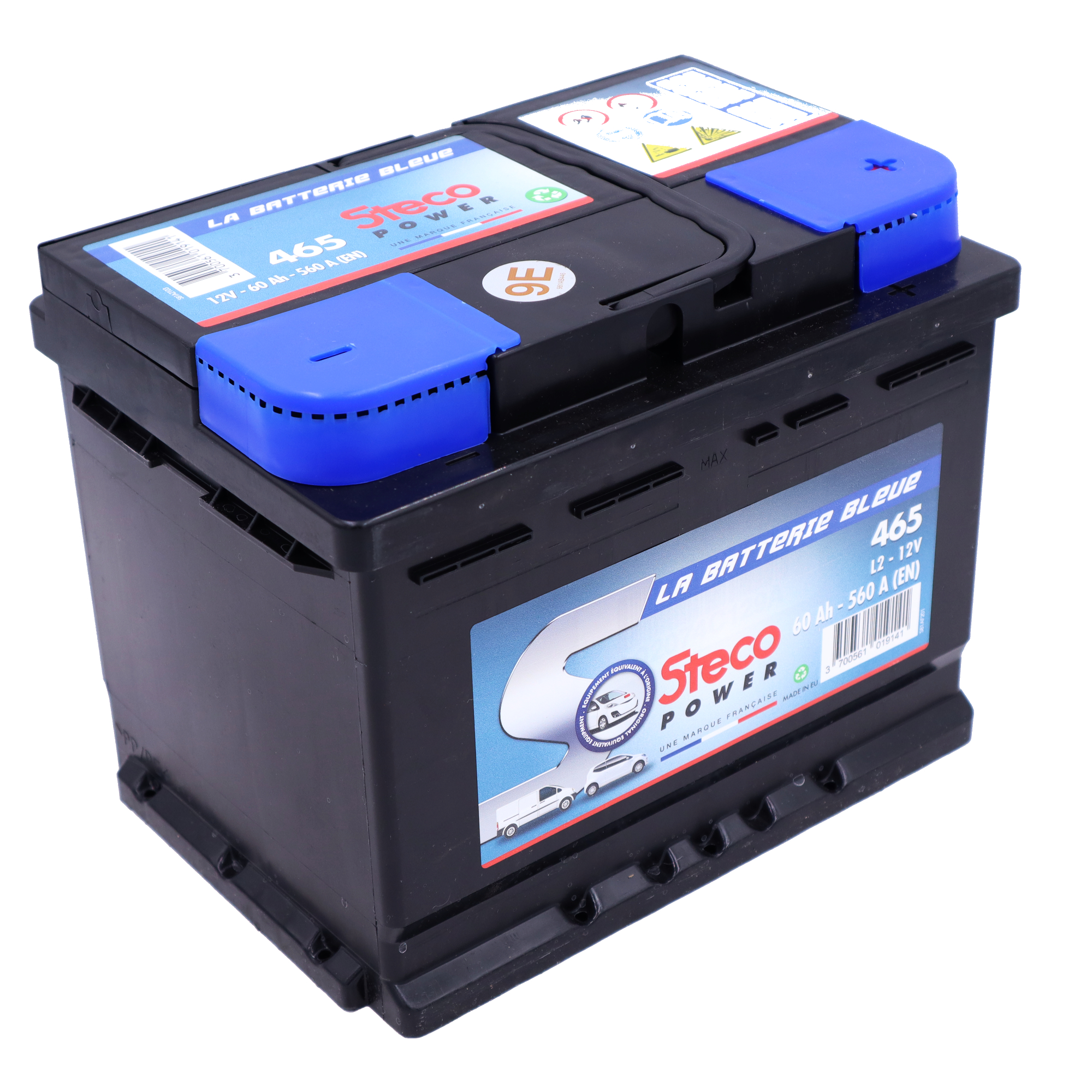 Batterie 12V 60Ah 560A 242x175x190 stecopower - 465
