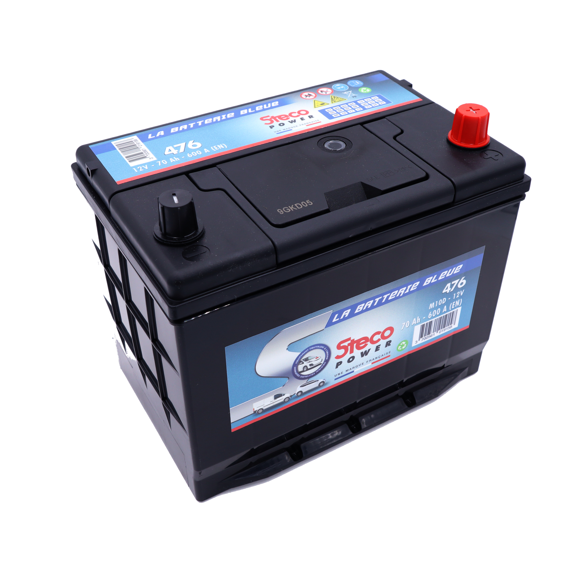 Batterie 12V 70Ah 600A 269x173x218 stecopower - 476