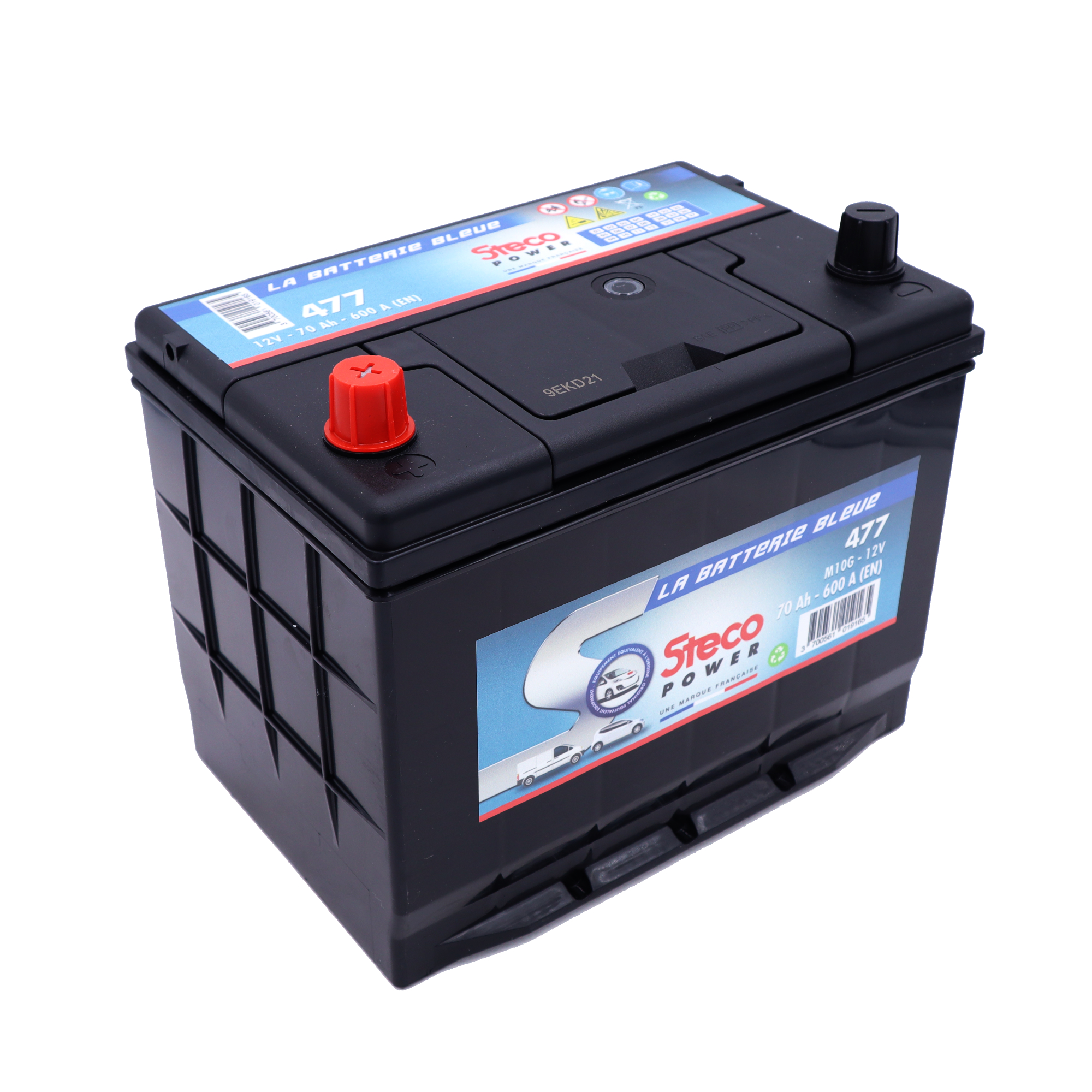 Batterie 12V 70Ah 600A 269x173x218 stecopower - 477