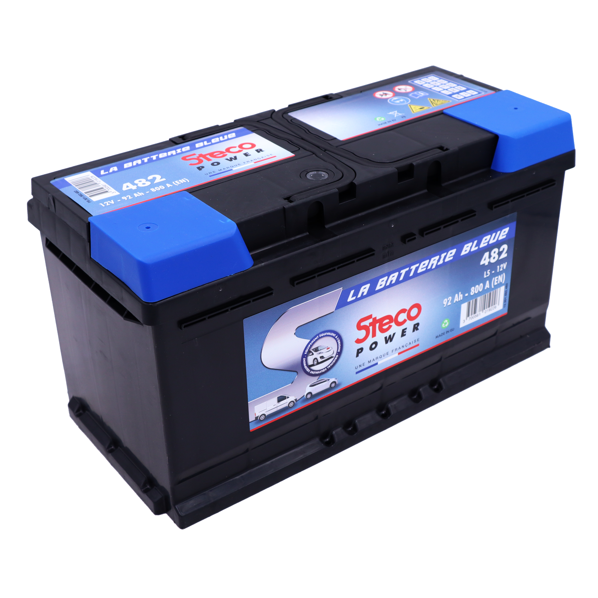 Batterie 12V 92Ah 800A 353x175x190 mm stecopower - 482