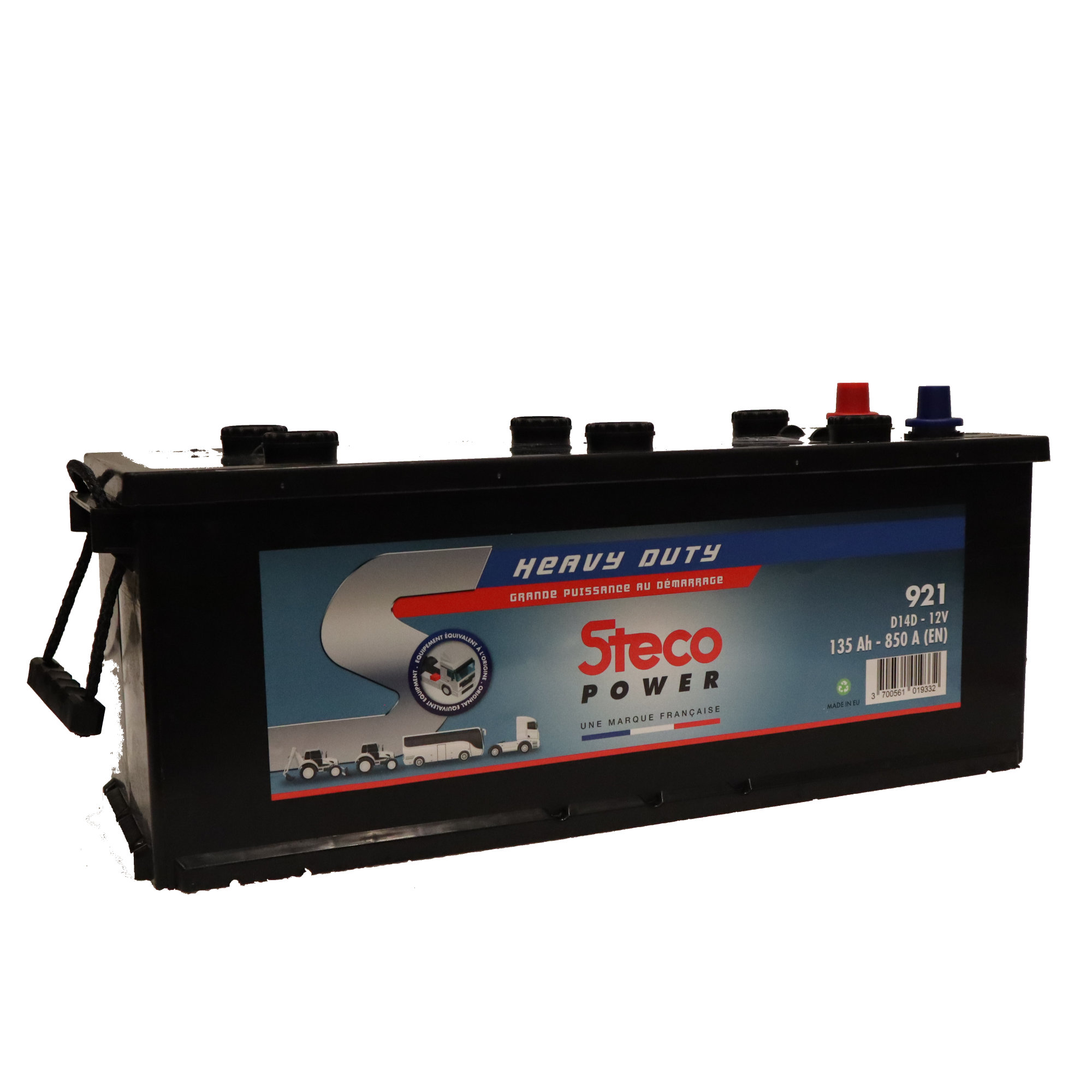 Batterie 12V 135Ah 850A 509x175x208 mm heavy duty stecopower - 921