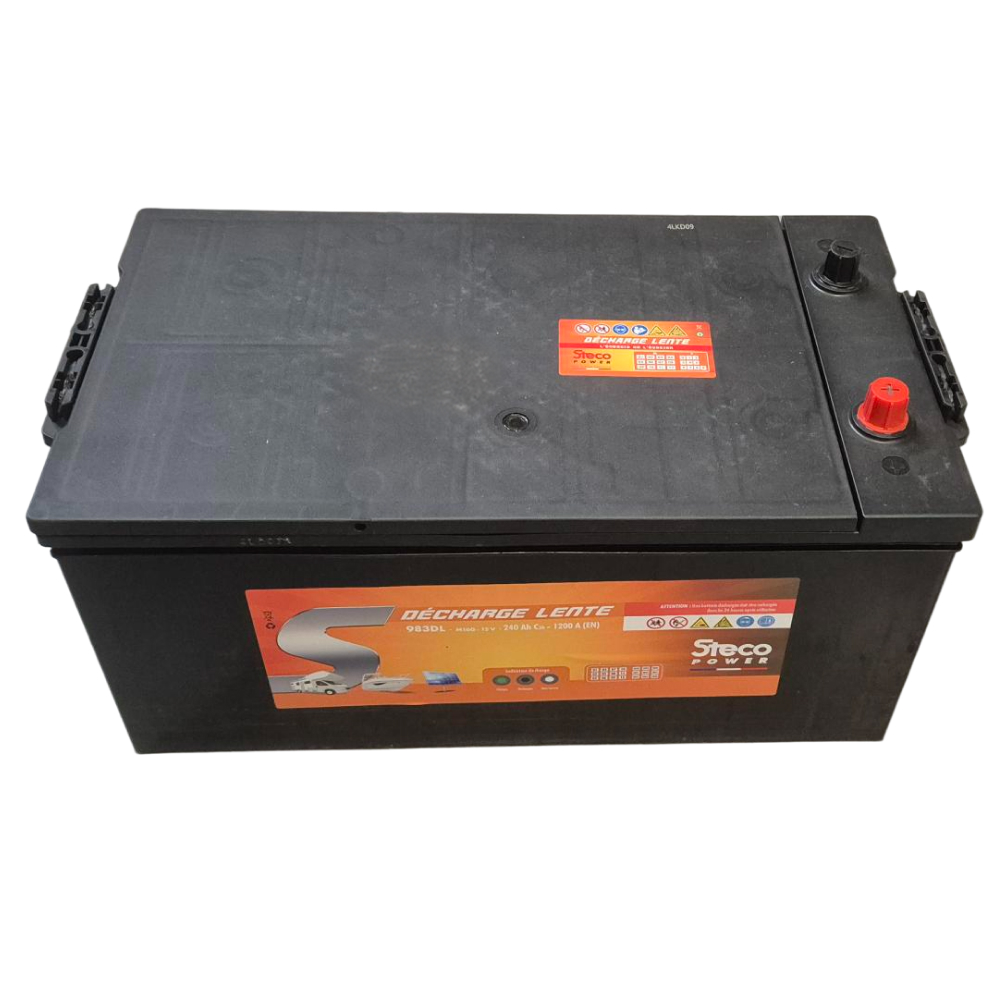 Batterie 12V 240 Ah (20h) 518x273x240 mm décharge lente stecopower - 983dl