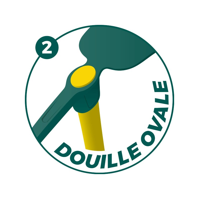 Pioche cantonnier duopro douille ovale manche bois certifié PEFC 100% - LEBORGNE - 058201