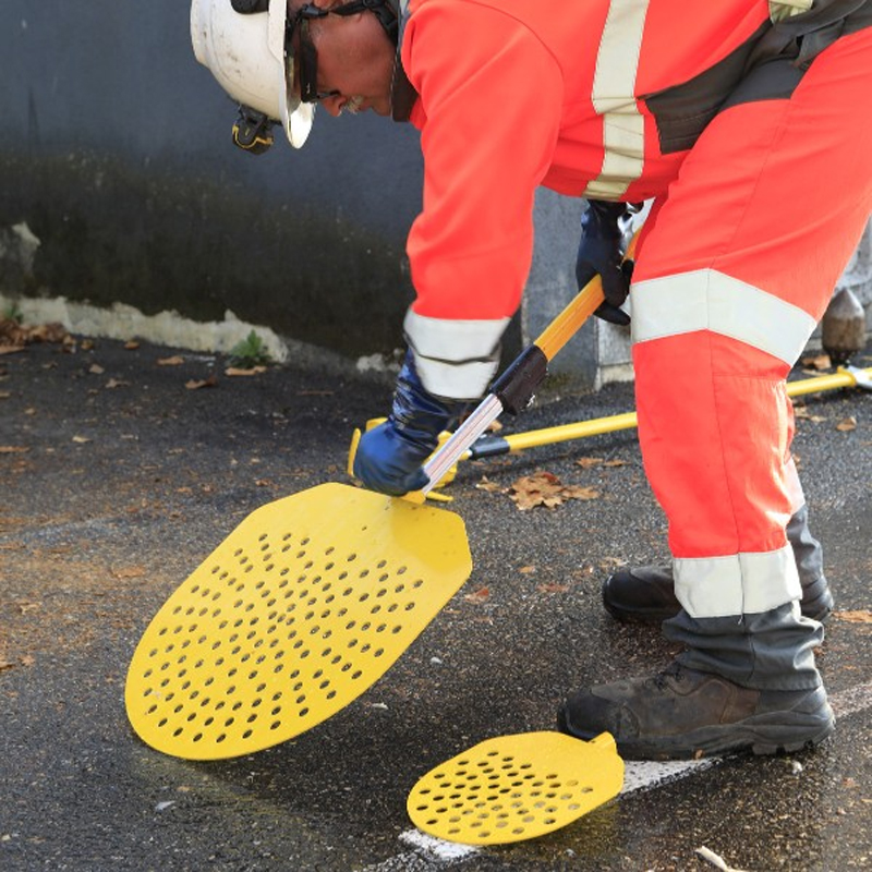 Lot manche télescopique 2 - 3,5m + 3 têtes de pelle filtrante 15 - 22 - 45cm Nanovib - LEBORGNE - 149009