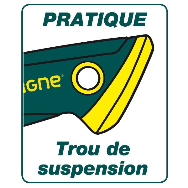 Faucille à herbe droite 45 cm manche bi-matière duopro - LEBORGNE - 271455