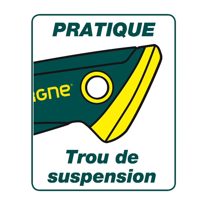 Faucille à broussailles coudée 50 cm manche bi-matière 50cm DUOPRO - LEBORGNE - 274505