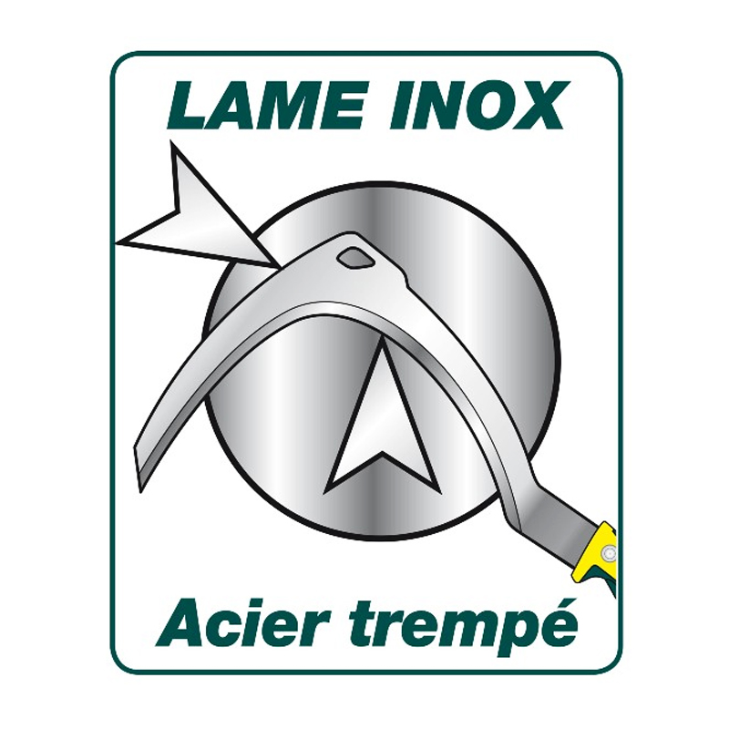 Faucille à broussailles coudée 50 cm manche bi-matière 50cm DUOPRO - LEBORGNE - 274505