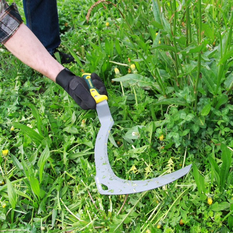 Faucille à broussailles coudée 50 cm manche bi-matière 50cm DUOPRO - LEBORGNE - 274505