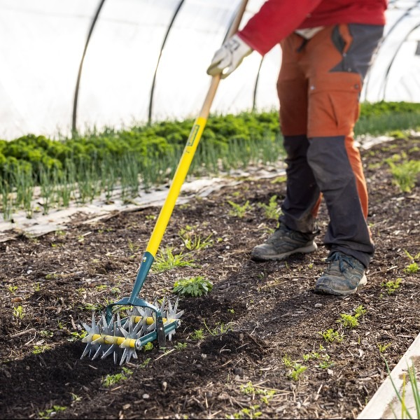 Grattoir oscillant double émietteur naturOvert manche bois PEFC 150 cm - LEBORGNE - 467111