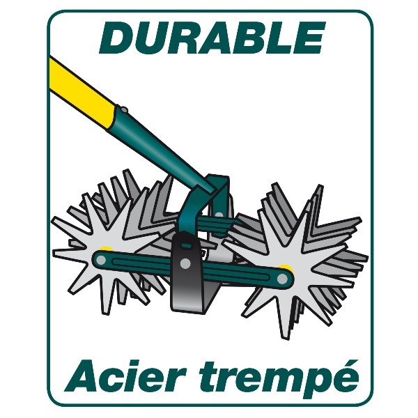 Grattoir oscillant double émietteur naturOvert manche bois PEFC 150 cm - LEBORGNE - 467111