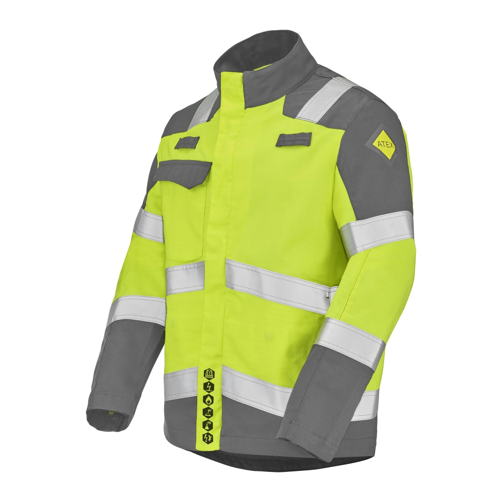 BLOUSON ATEX HV 320 XP ATA JAUNE FLUO/GRIS ACIER MULTIRISQUES CEPOVETT - 22-9D72-3004-706
