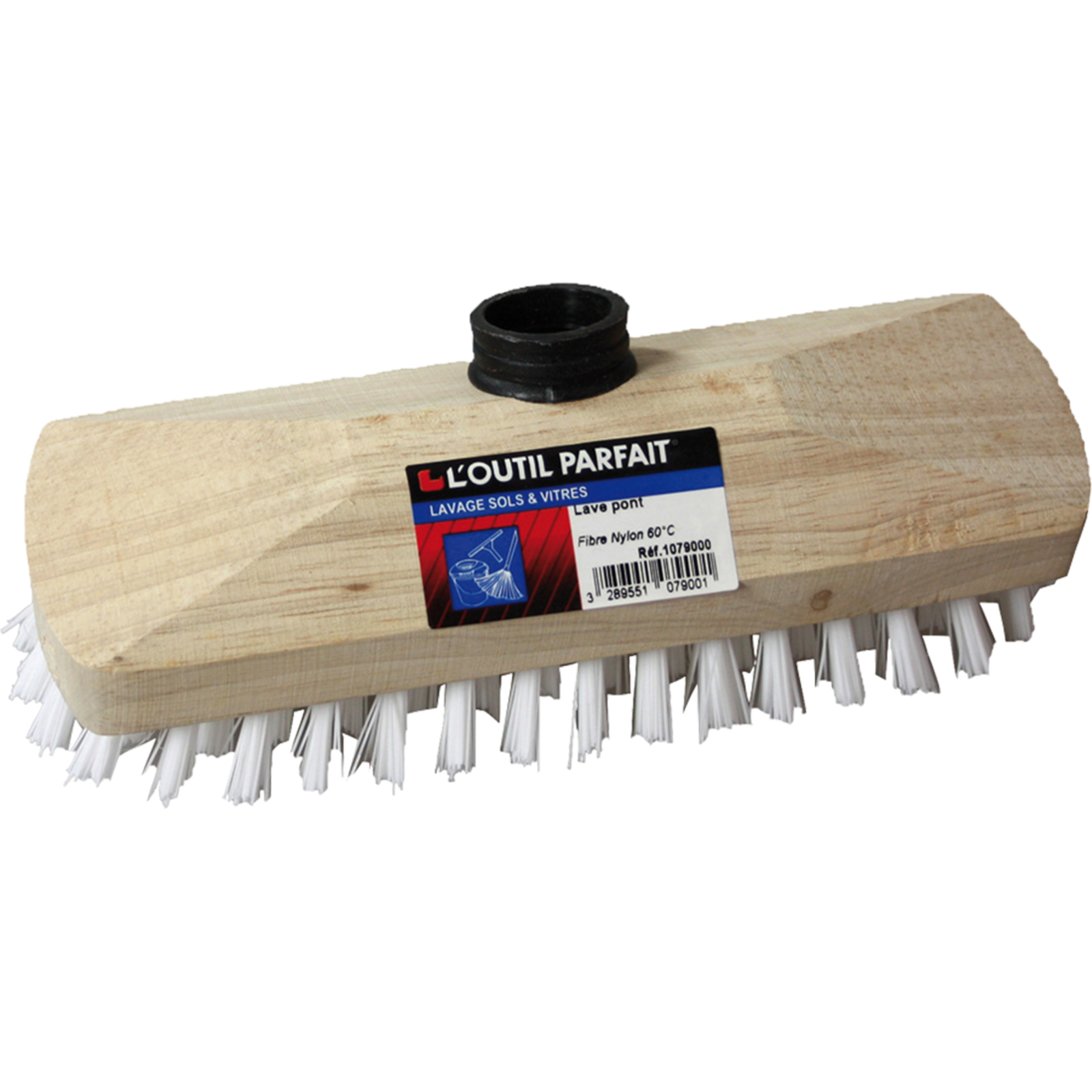 Brosse lave pont Nylon à 6 Sortie Fibres 25 mm L'OUTIL PARFAIT - 1079000