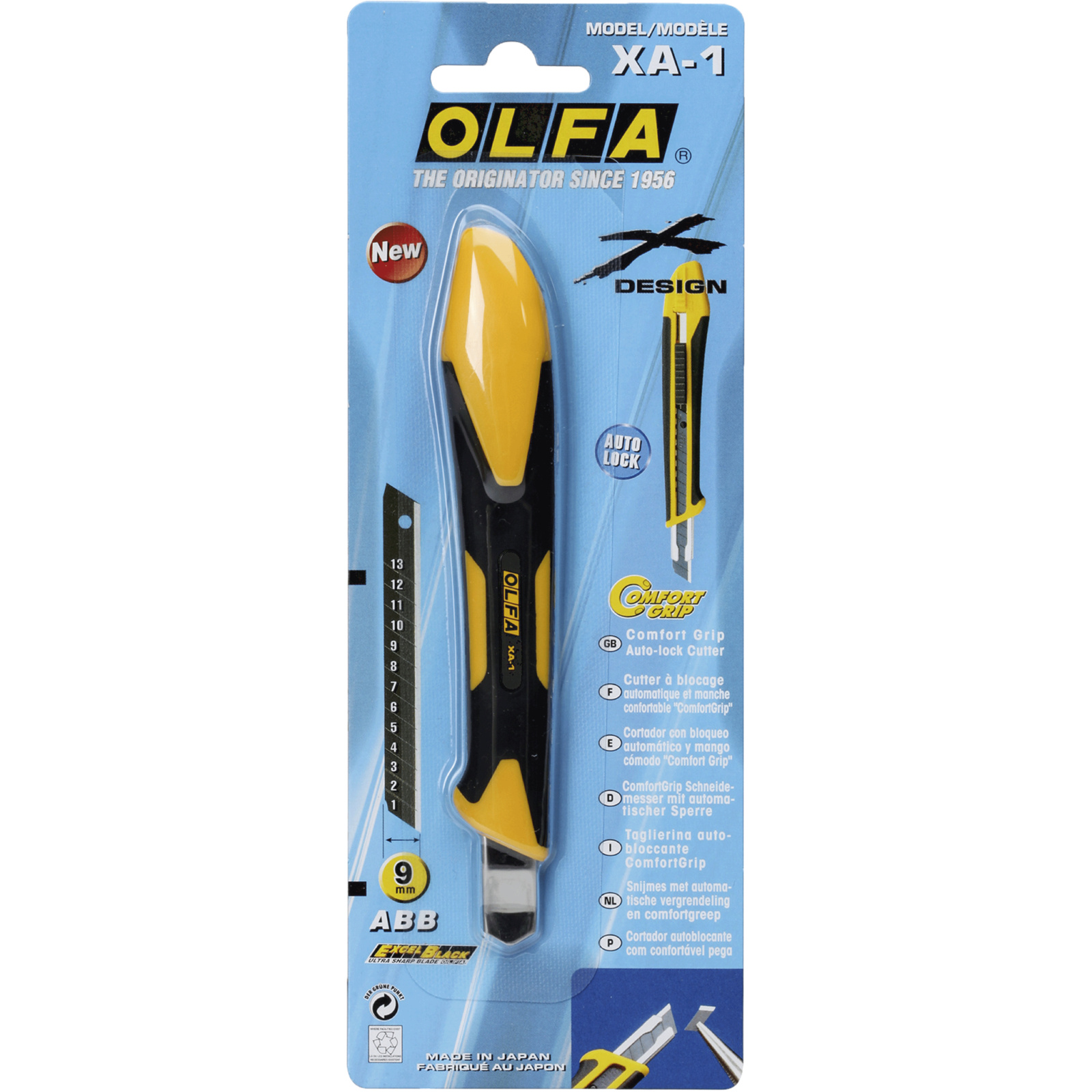 Cutter 9 mm Olfa XA Lames noires ultra tranchantes L'OUTIL PARFAIT - 124000