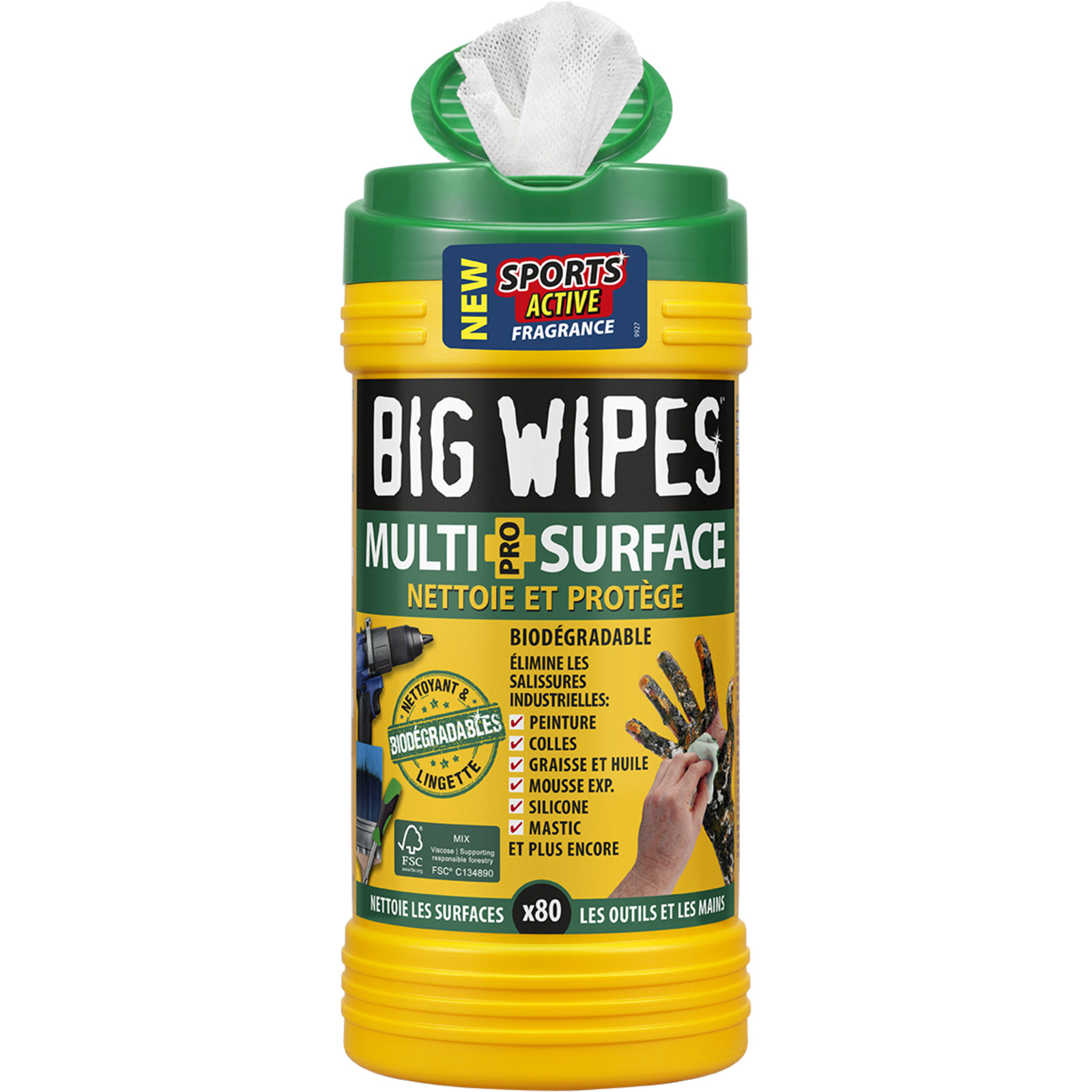 Lingettes BigWipes Bio Multi-surface L'OUTIL PARFAIT - 1388000