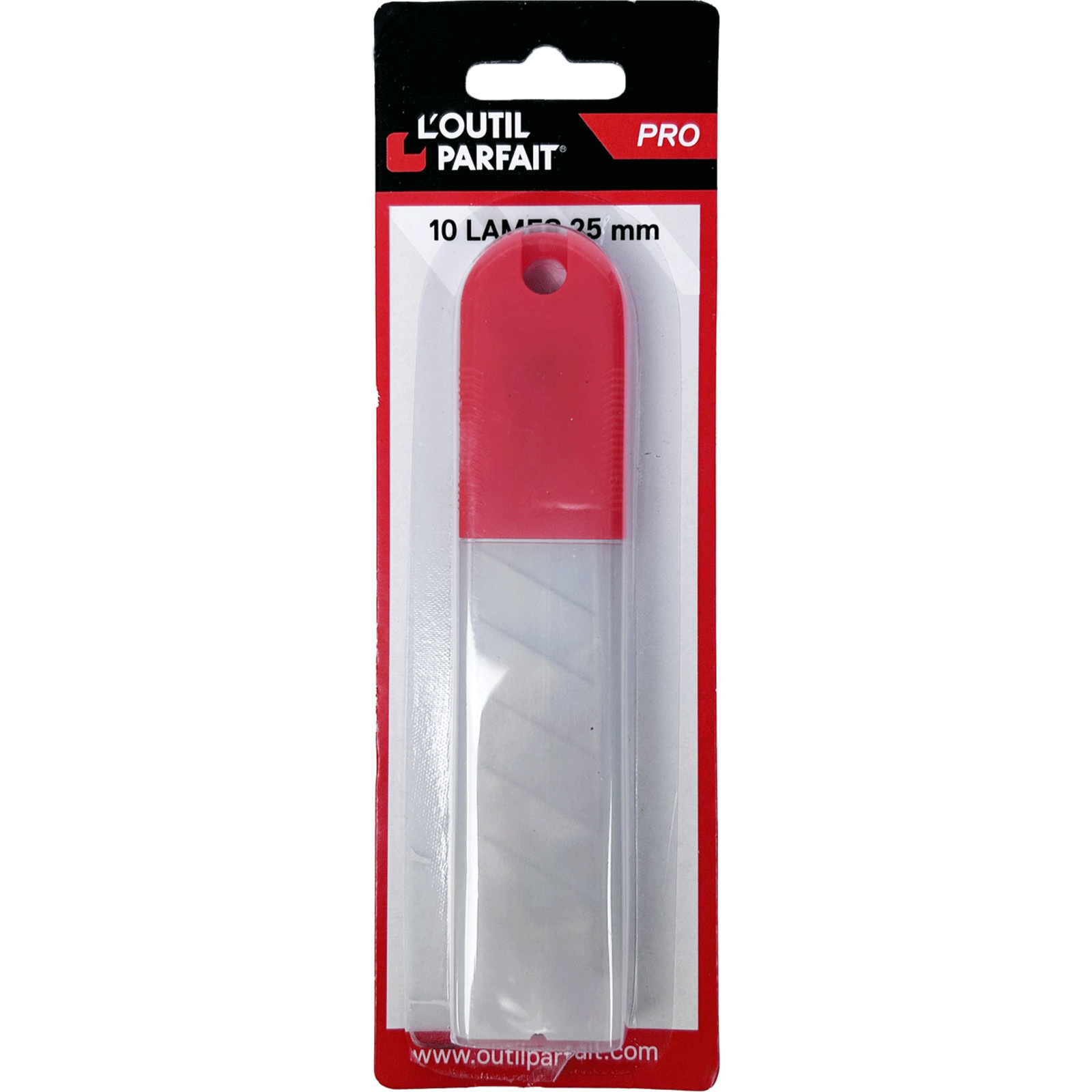 Lame standard cutter 25 mm Lot de Étui 10 lames L'OUTIL PARFAIT - 158000