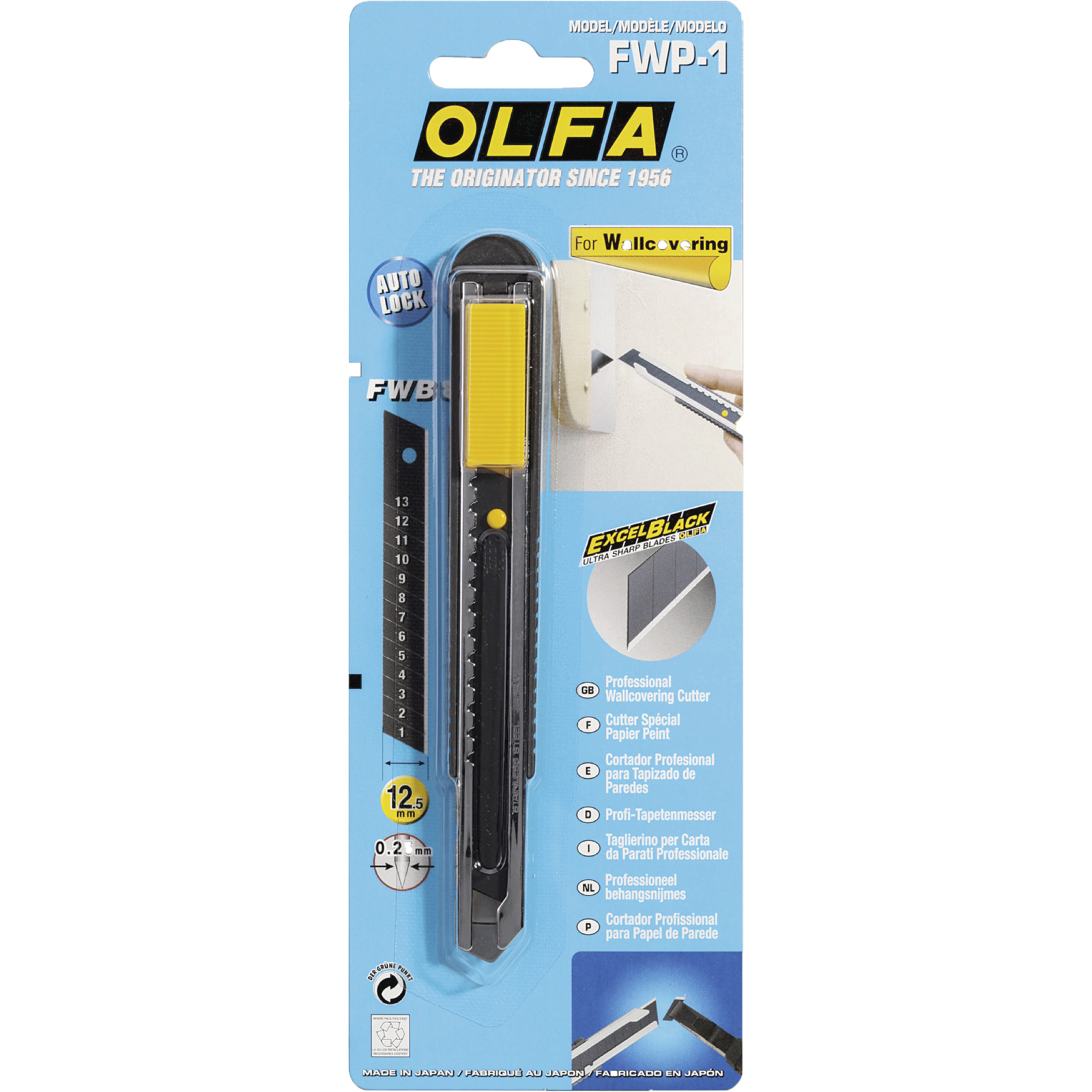Cutter Olfa 12 mm FWP-1 Papiers peints L'OUTIL PARFAIT - 162000