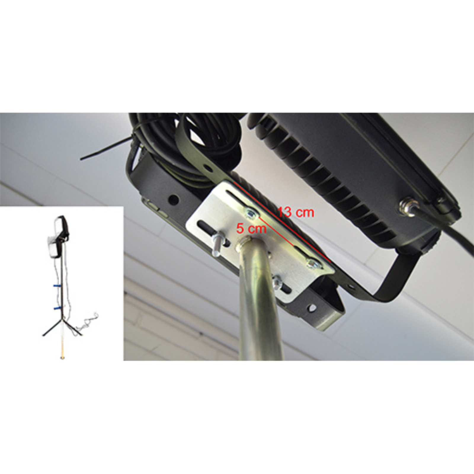 Trépied 2 lampes 2.5 m Extensible de 1,2 à 2,5 mètres L'OUTIL PARFAIT - 1756000