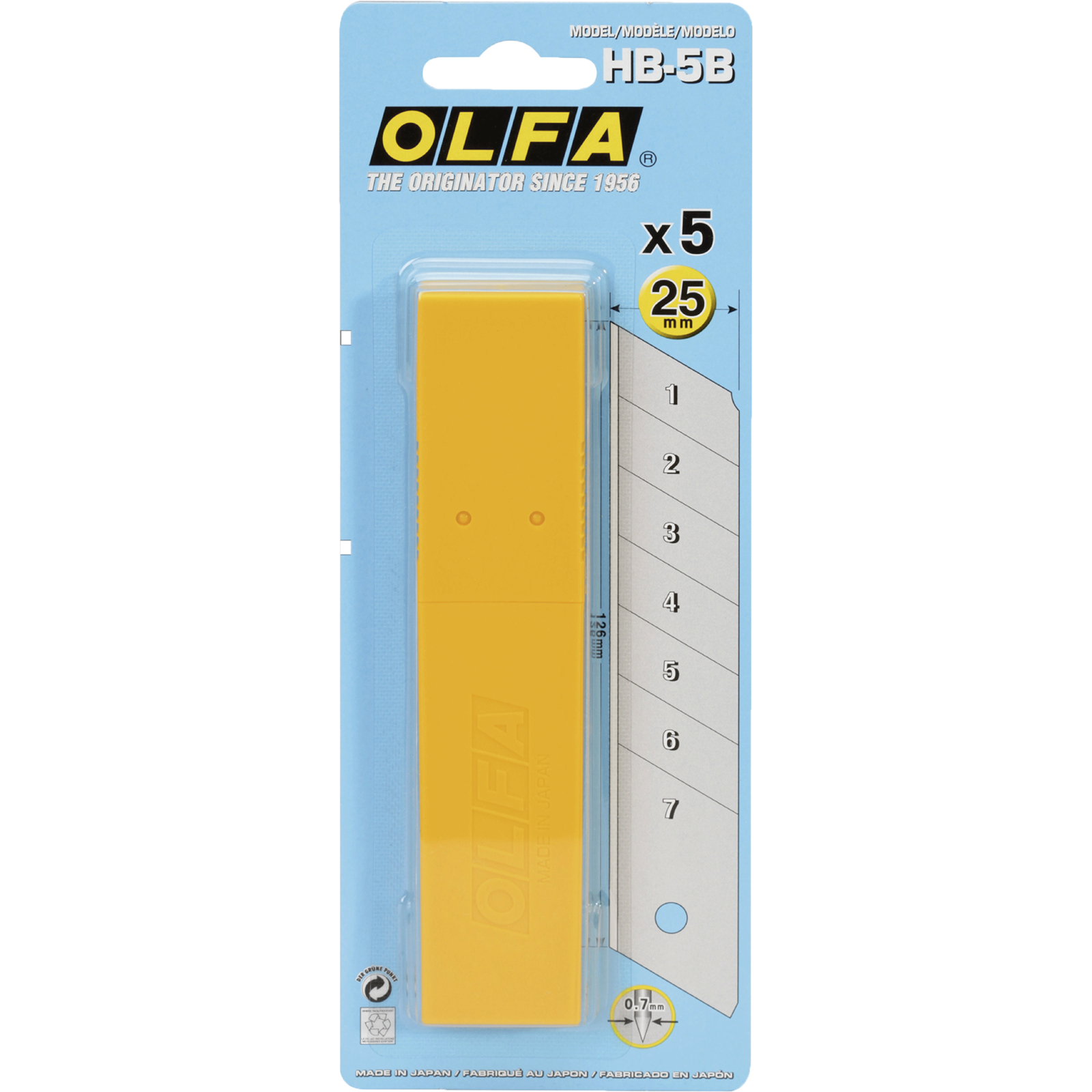 Lame Olfa H1 cutter 25 mm Étui 5 lames L'OUTIL PARFAIT - 1808000