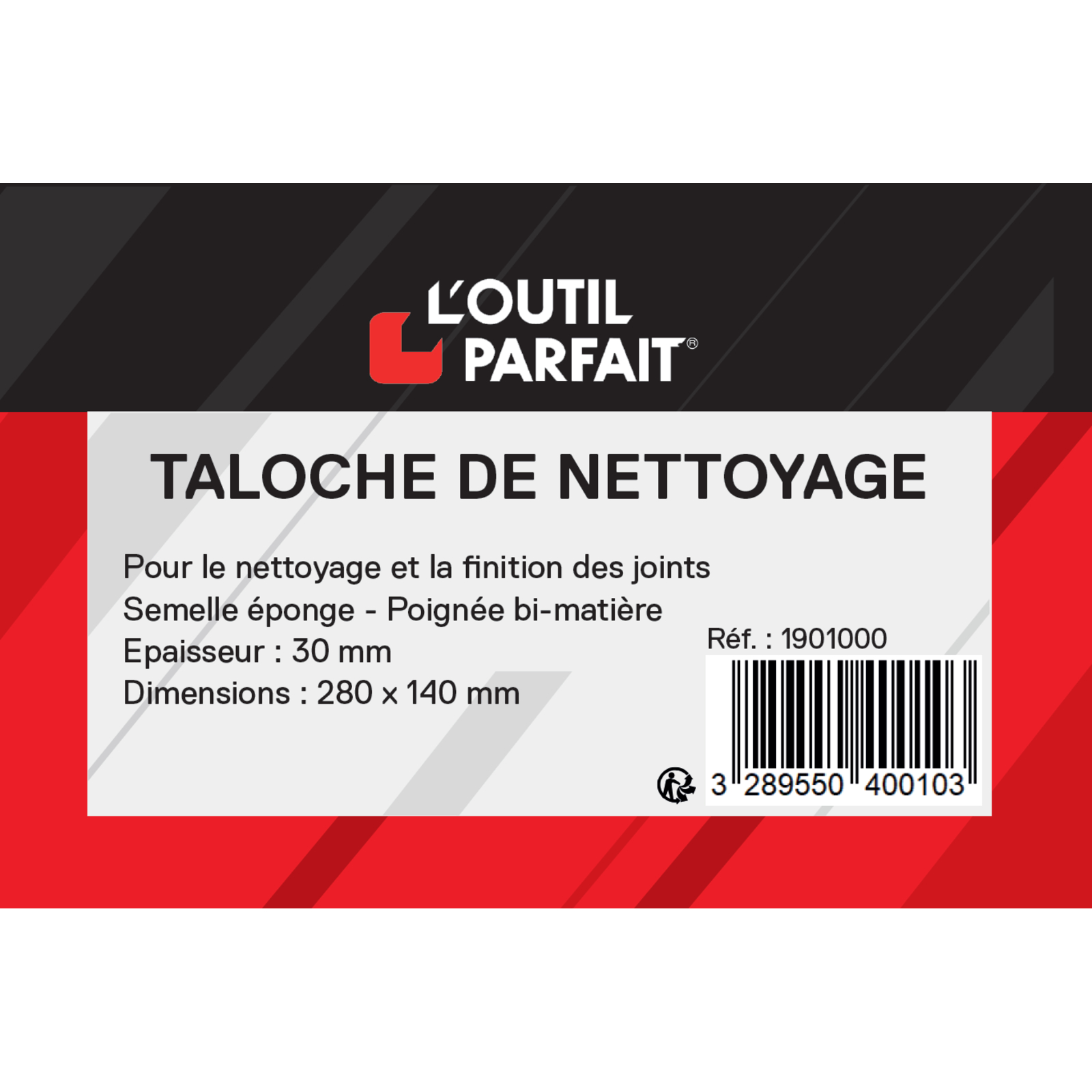 Taloche de nettoyage dimensions 27 x 13 cm L'OUTIL PARFAIT - 1901000