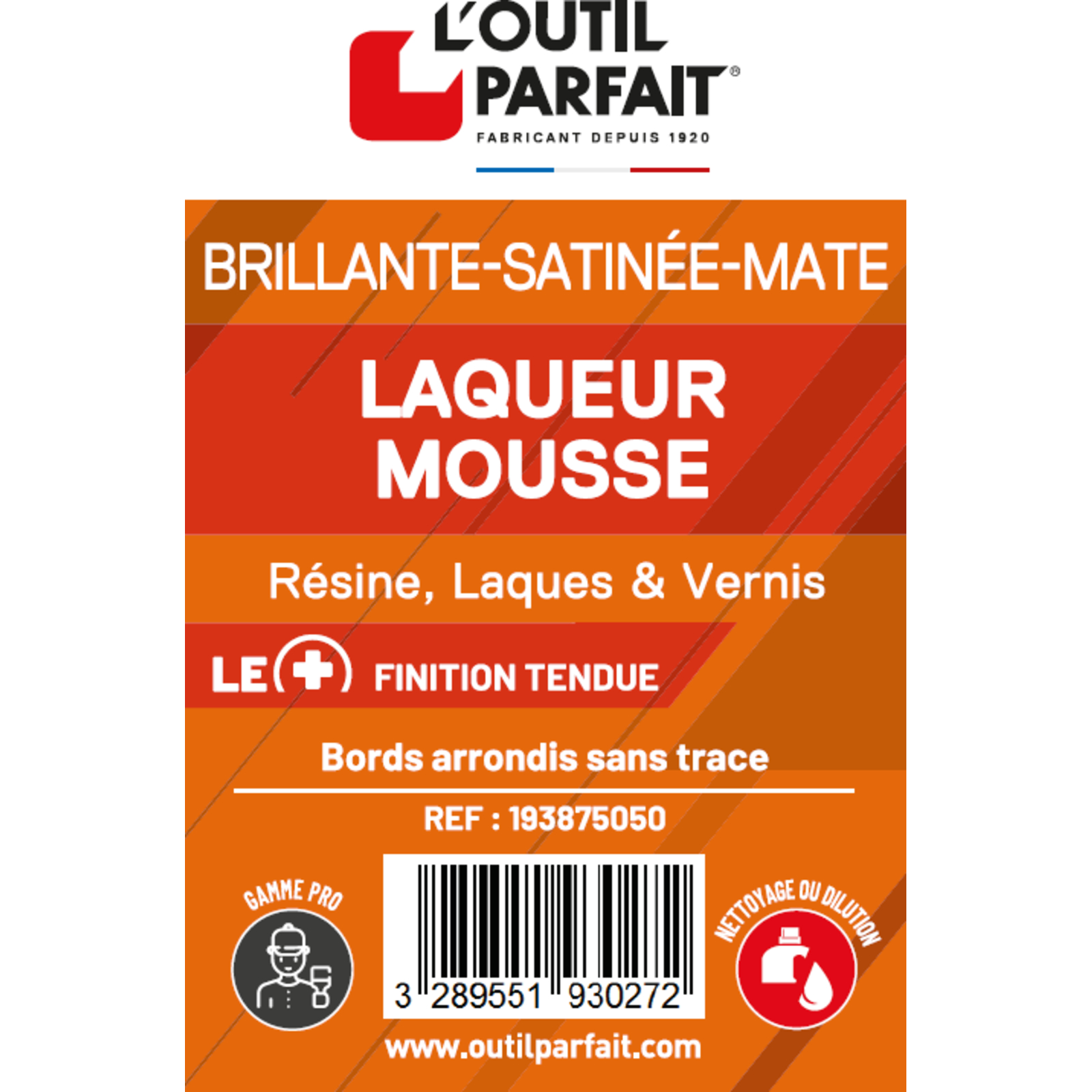 Manchons 50mm laqueur mousse Lot de 2 L'OUTIL PARFAIT - 193875050