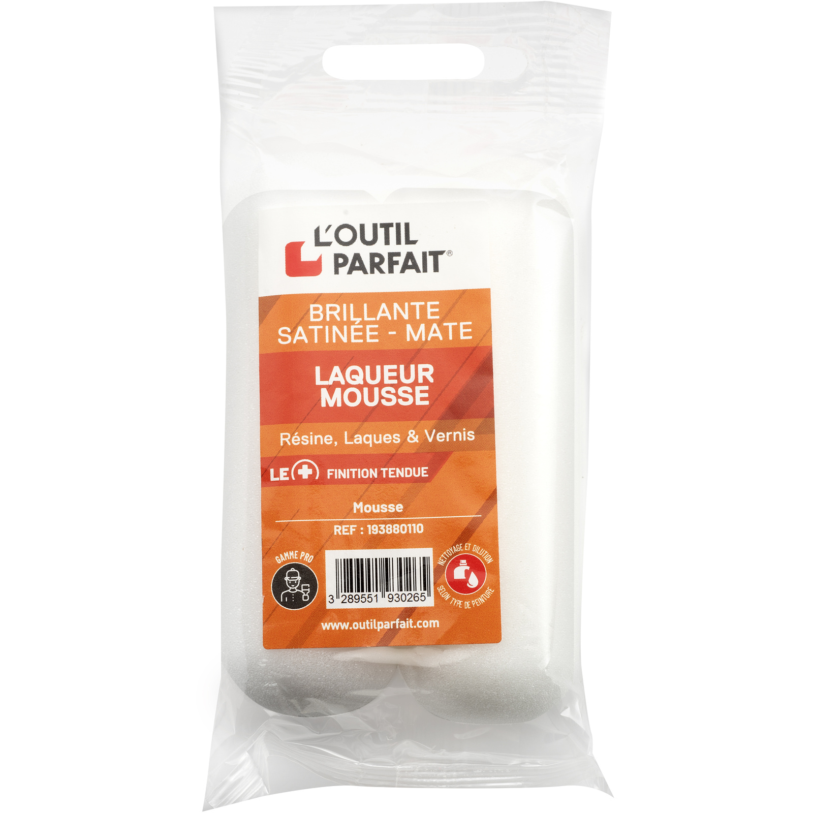 Manchons 110 mm laqueur mousse Lot de 2 L'OUTIL PARFAIT - 193880110