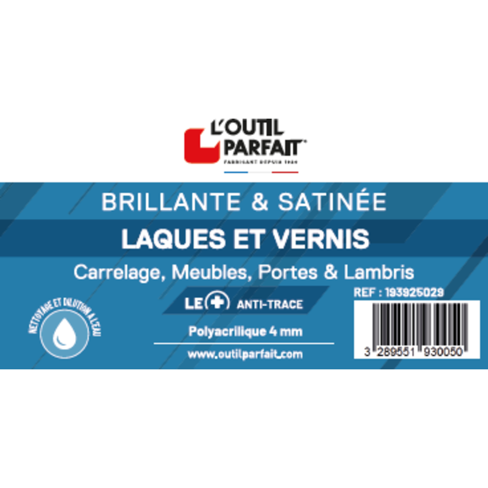 Rouleau pour laques et vernis polyacrylique 4 mm monture 29 cm L'OUTIL PARFAIT - 193925029