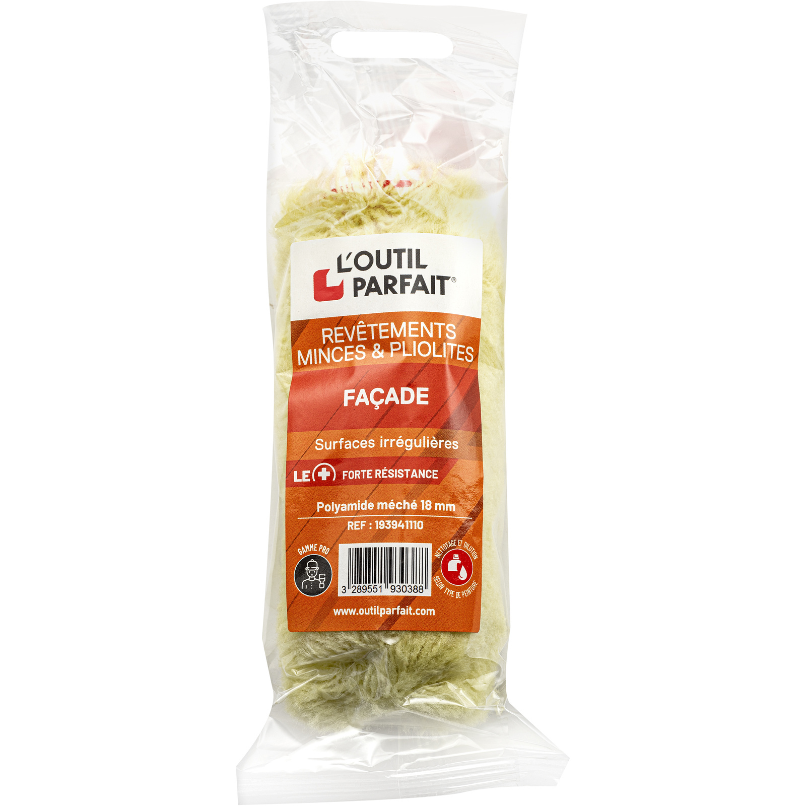 Manchon façade méché Ø30 Taille 110 mm Polyamide méché 18 mm Sachet de 1 L'OUTIL PARFAIT - 193941110