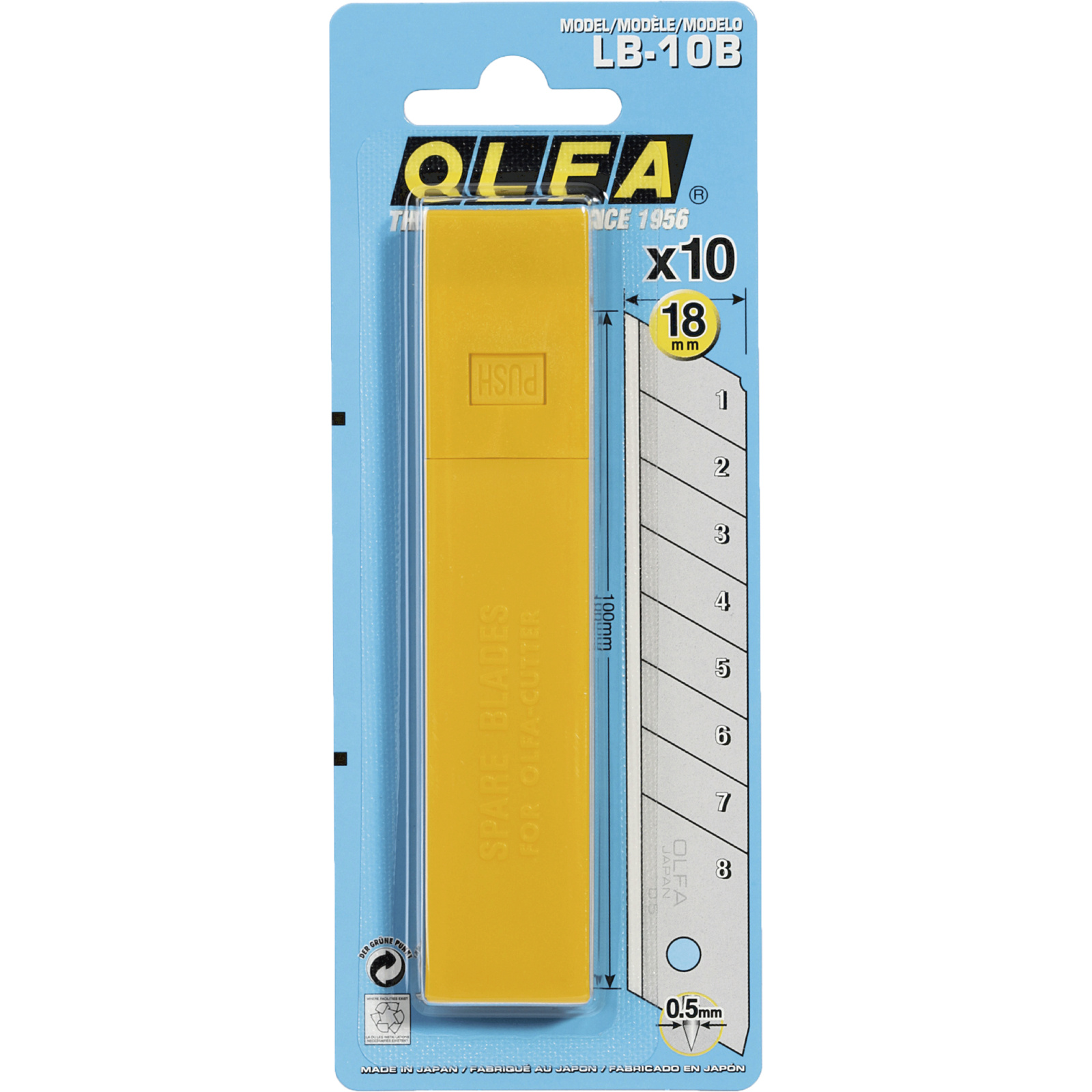 Lame Olfa LB 10 Cutter 18 mm Étui 10 lames L'OUTIL PARFAIT - 2156000