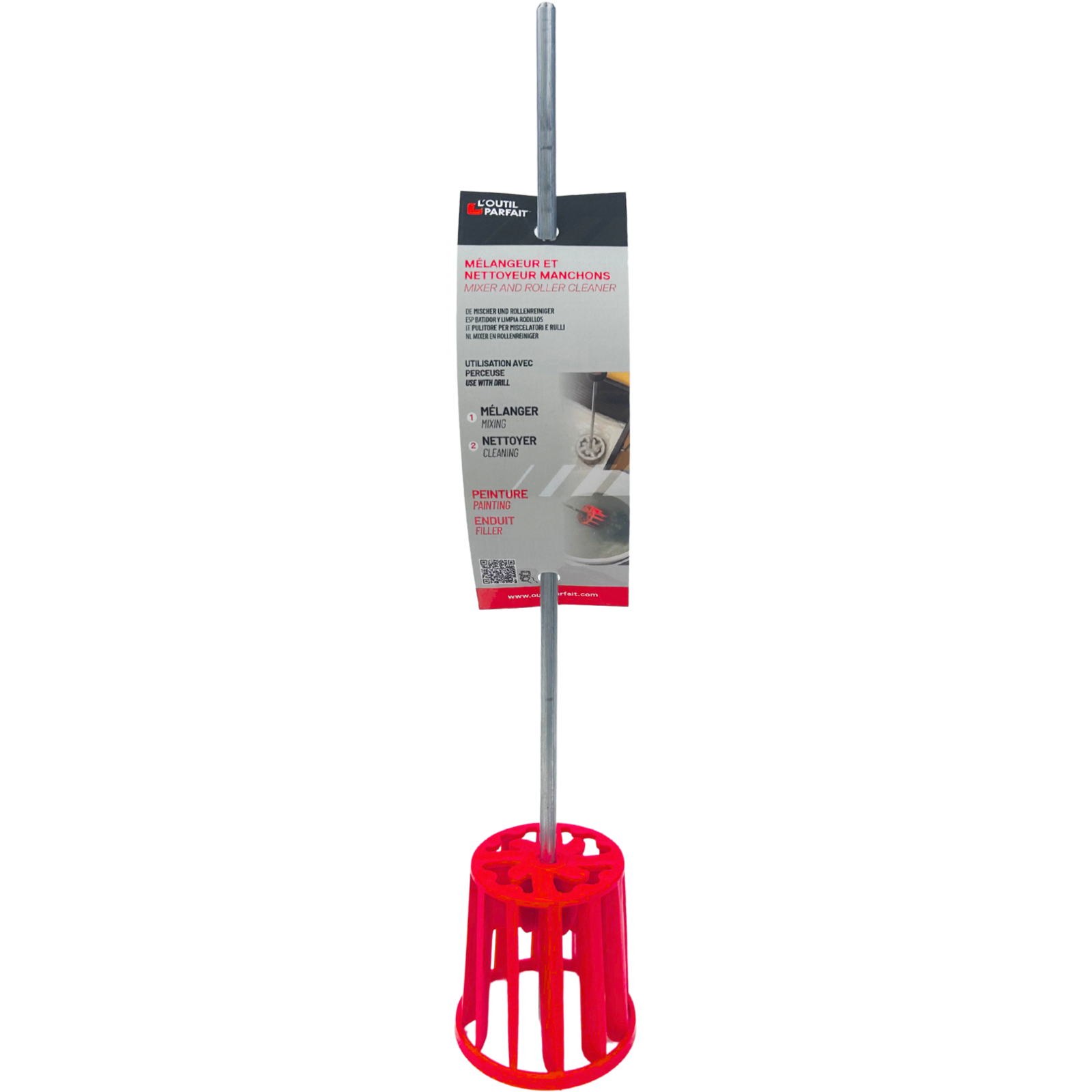 Mélangeur et Nettoyeur de manchons 45 cm Turbine rotor 12 pales L'OUTIL PARFAIT - 3053000