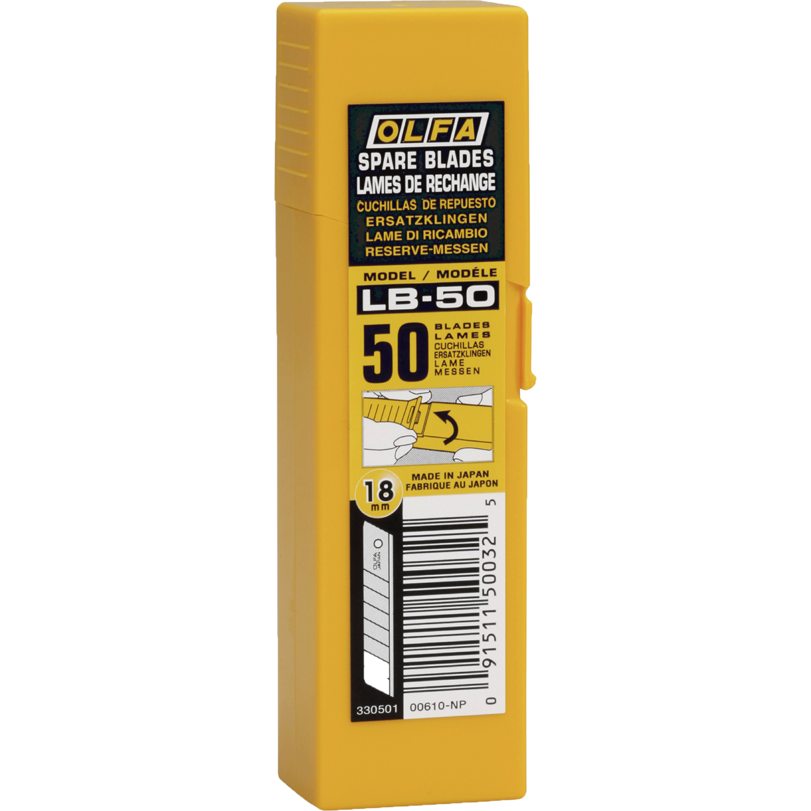 Lame Olfa LB-50 Cutter 18 mm Étui 50 lames L'OUTIL PARFAIT - 4156000