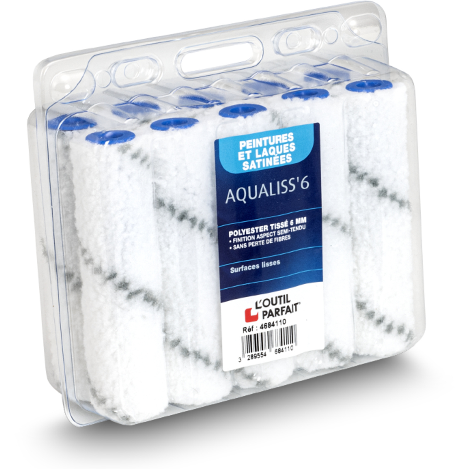 Manchon AquaLiss'6 Polyester tissé 6mm Taille 110 mm Boîte de 10 L'OUTIL PARFAIT - 4684110
