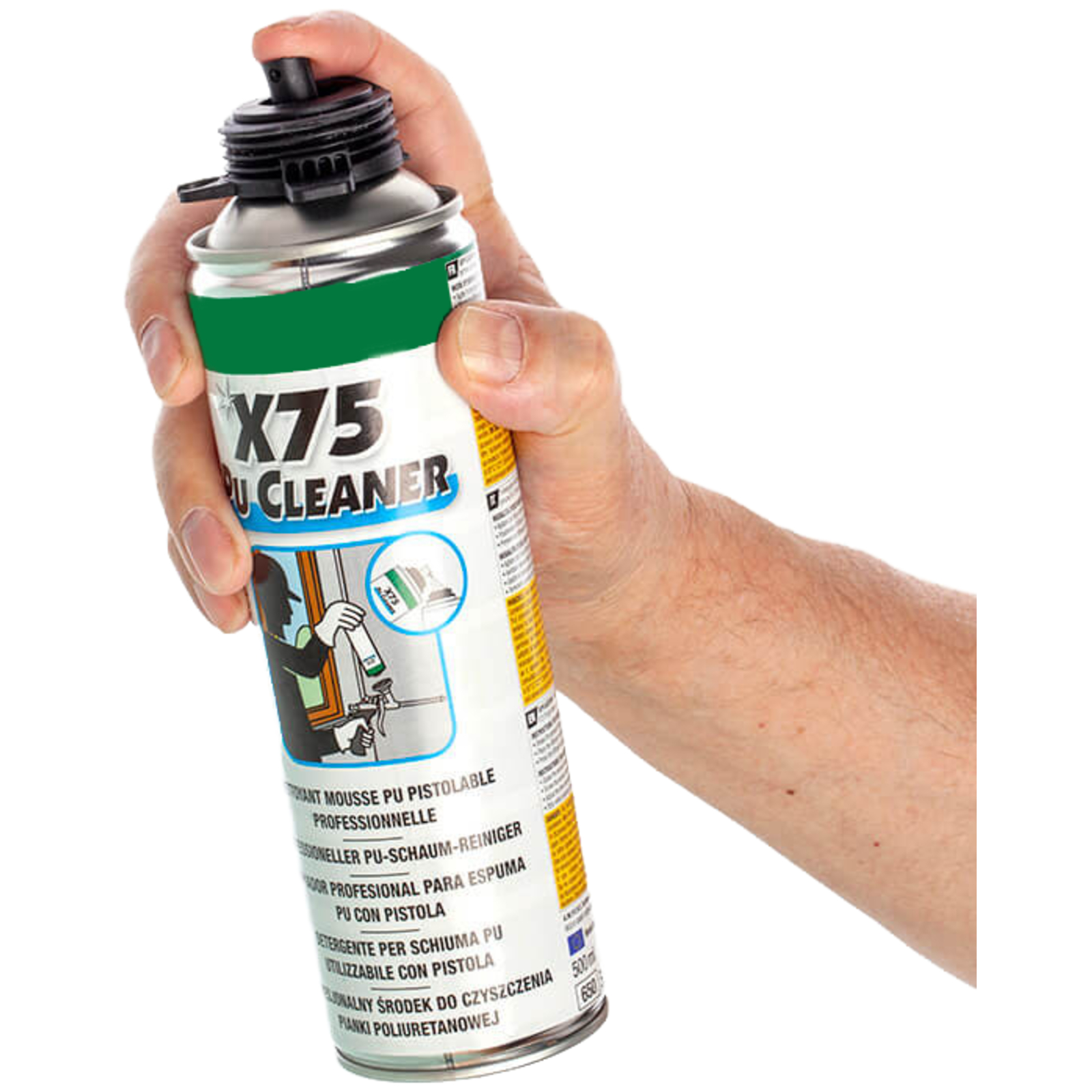 Nettoyant Pistolet mousse PU Aérosol 500 ml à visser + Buse de pulvérisation L'OUTIL PARFAIT - 5715000