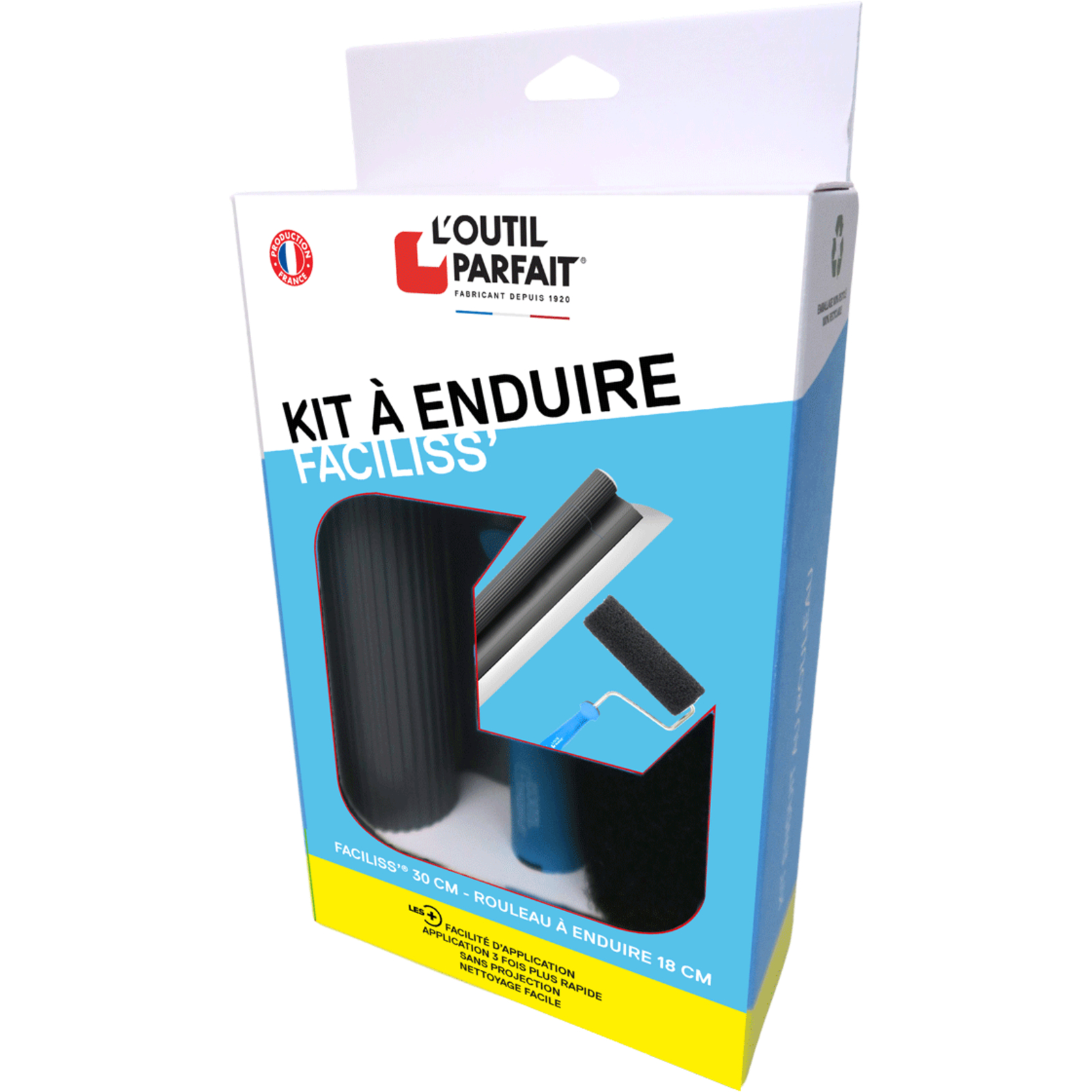 Kit à enduire FaciLiss' 1 Rouleau à enduire 180 mm + 1 lame à lisser 30 cm L'OUTIL PARFAIT - 80474193