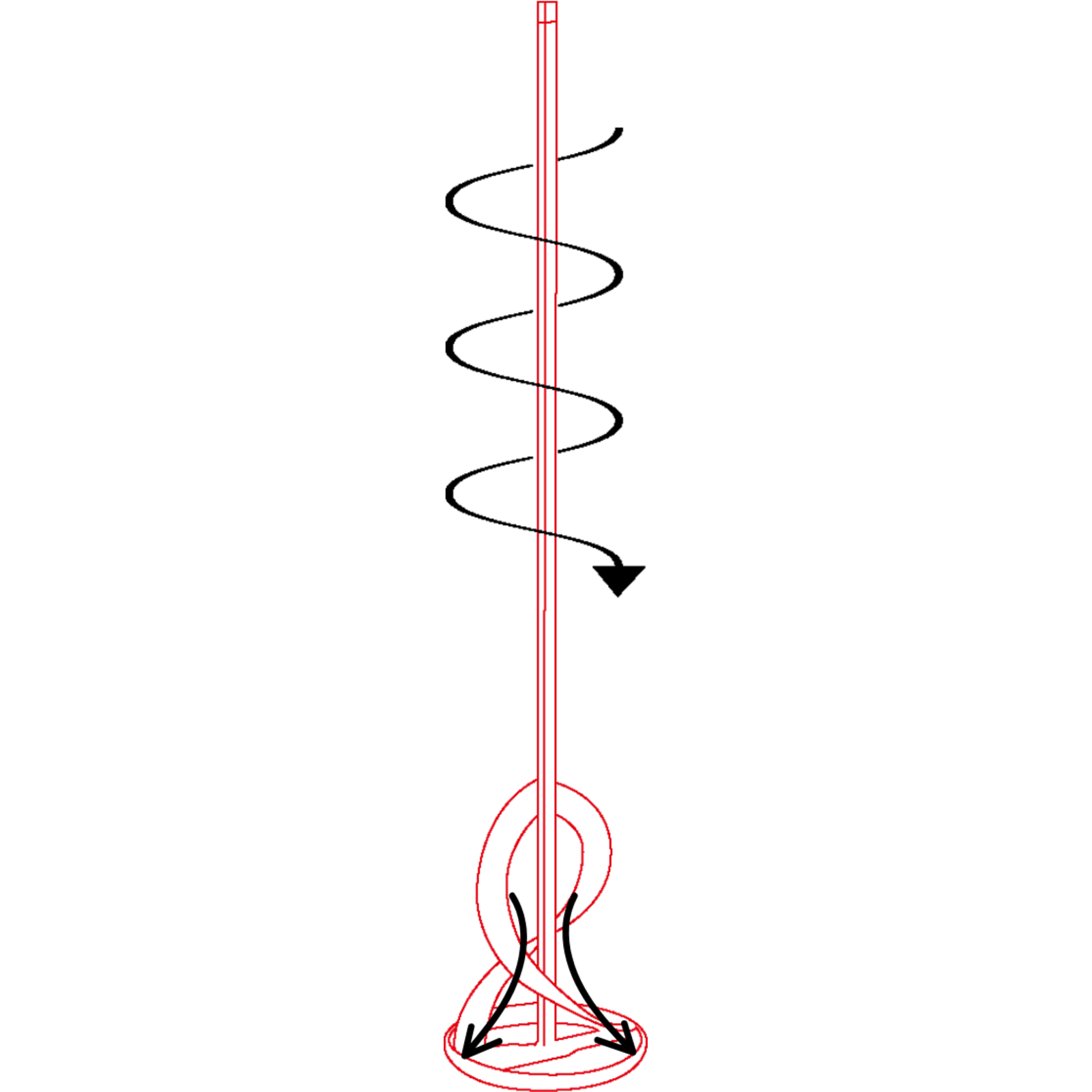 Turbine P Peintures dimensions 350 x 60 mm Tige Ø6mm L'OUTIL PARFAIT - 824000