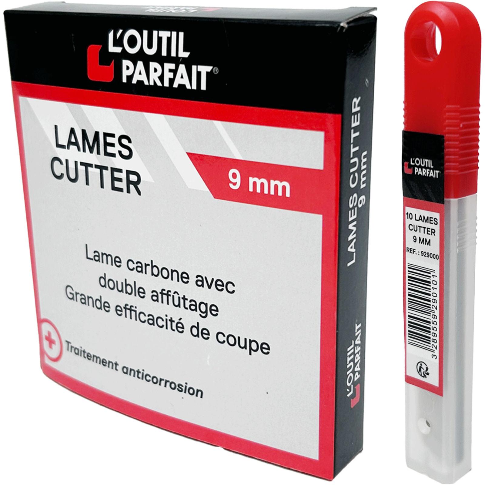 Lames Cutter 9 mm Lot de 10 lames en étui L'OUTIL PARFAIT - 929000