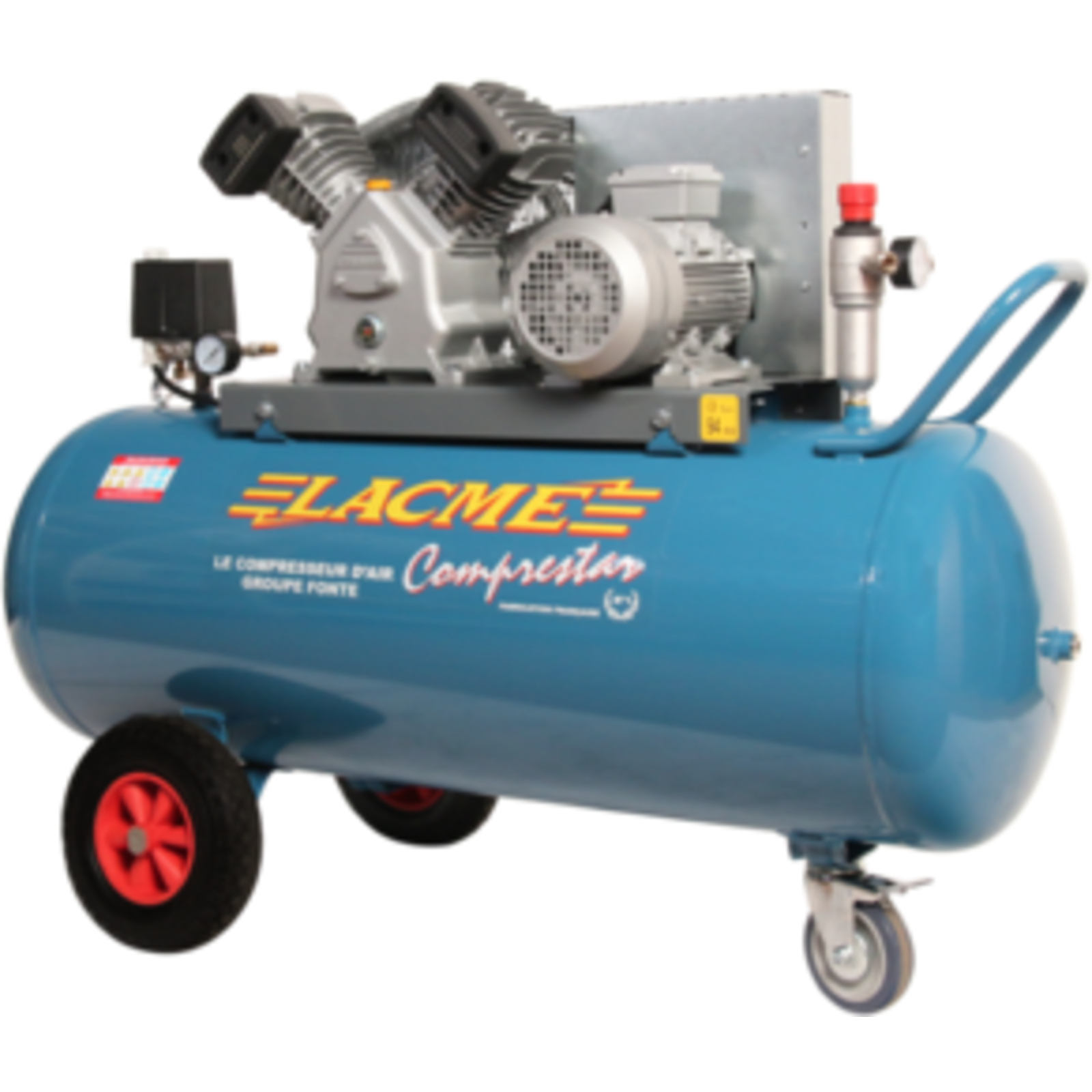 Compresseur mobile Comprestar 24V150T - 24 m³/h triphasé - 150 litres - 11 bar LACME - 146020