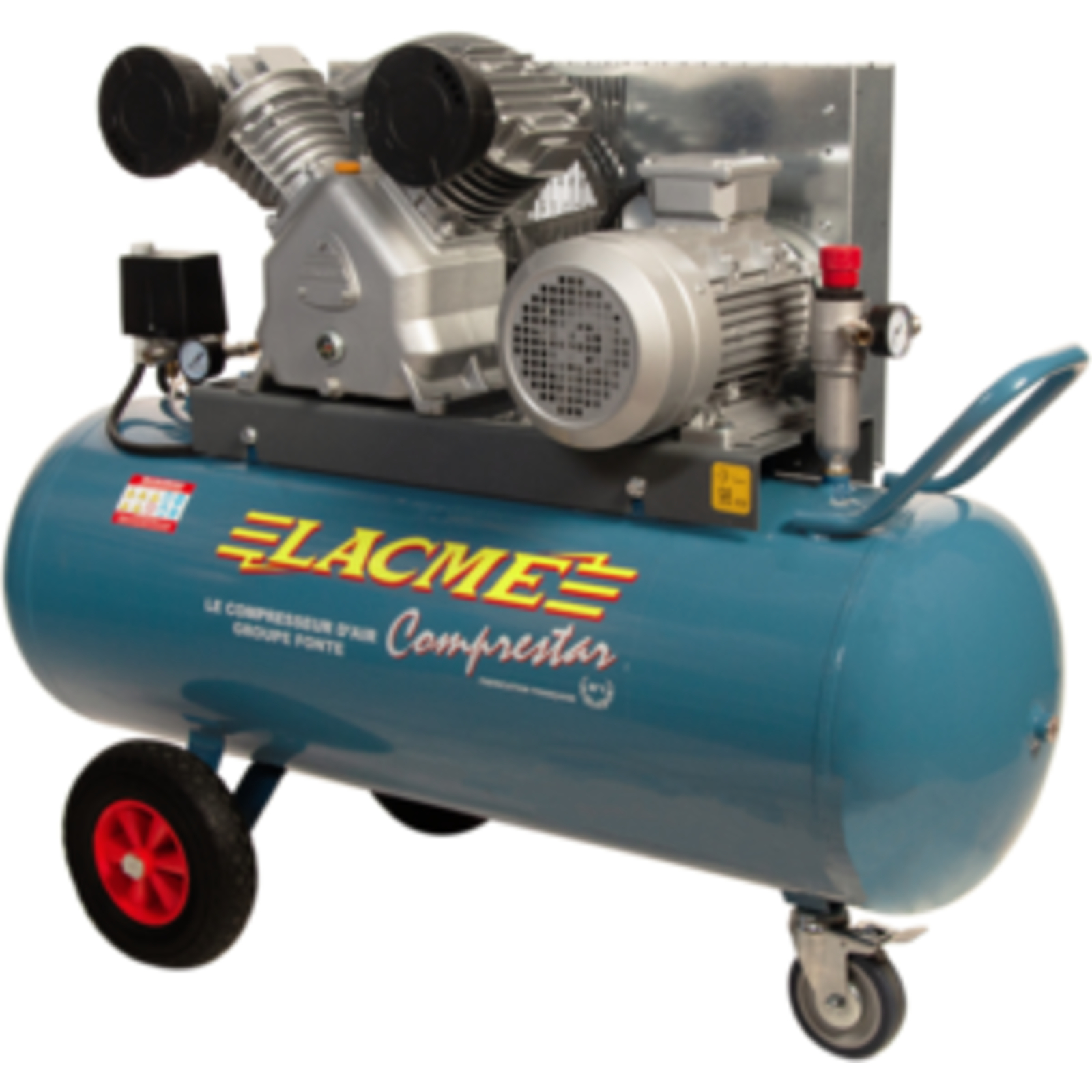 Compresseur mobile Comprestar 36V150T SP/ELV - 36 m³/h triphasé - 150 Lts - 11 bar LACME - 158050