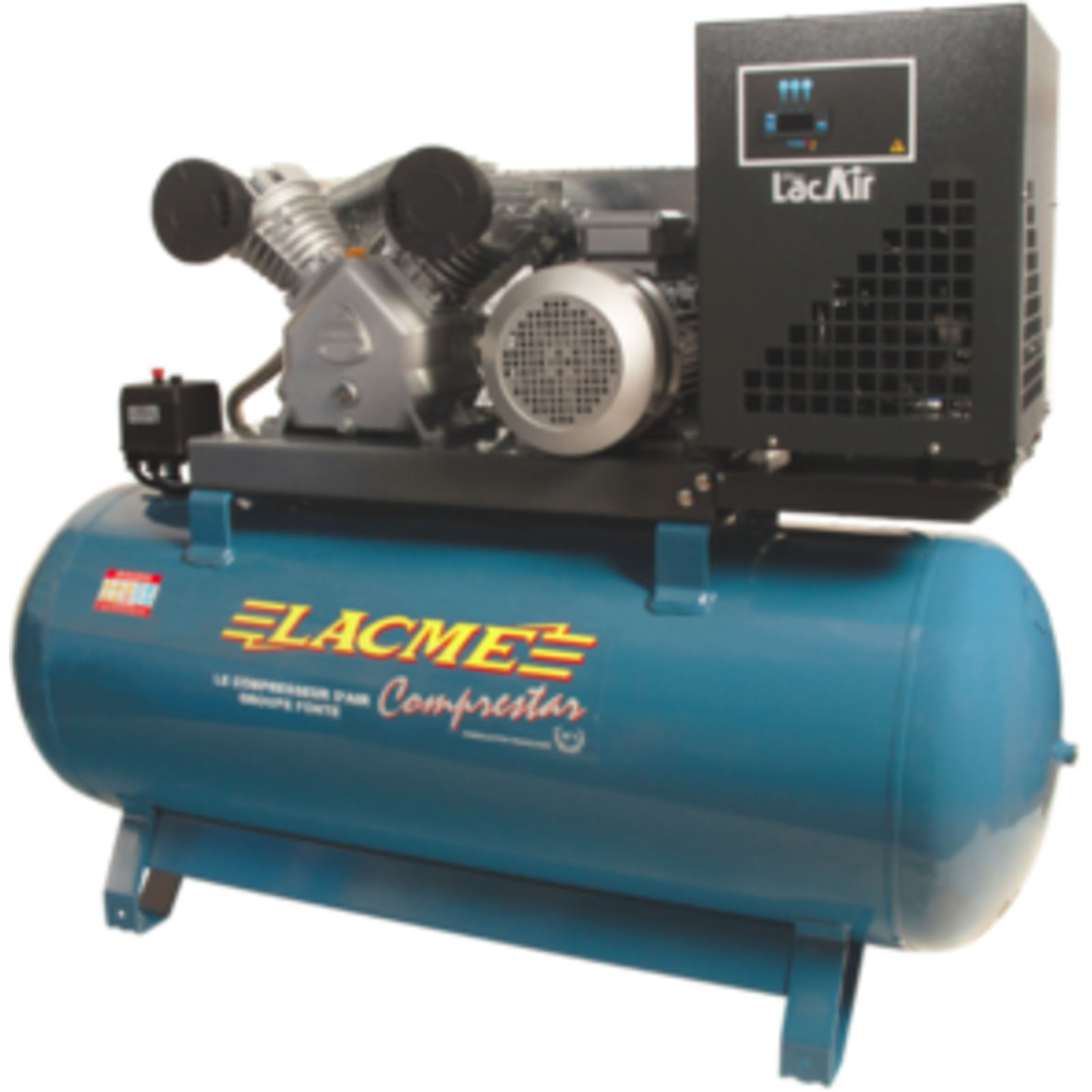 Compresseur fixe Comprestar 40V270T-SC - 40 m³/h triphasé  270 Lt - 10 bar avec sécheur LACME - 158454
