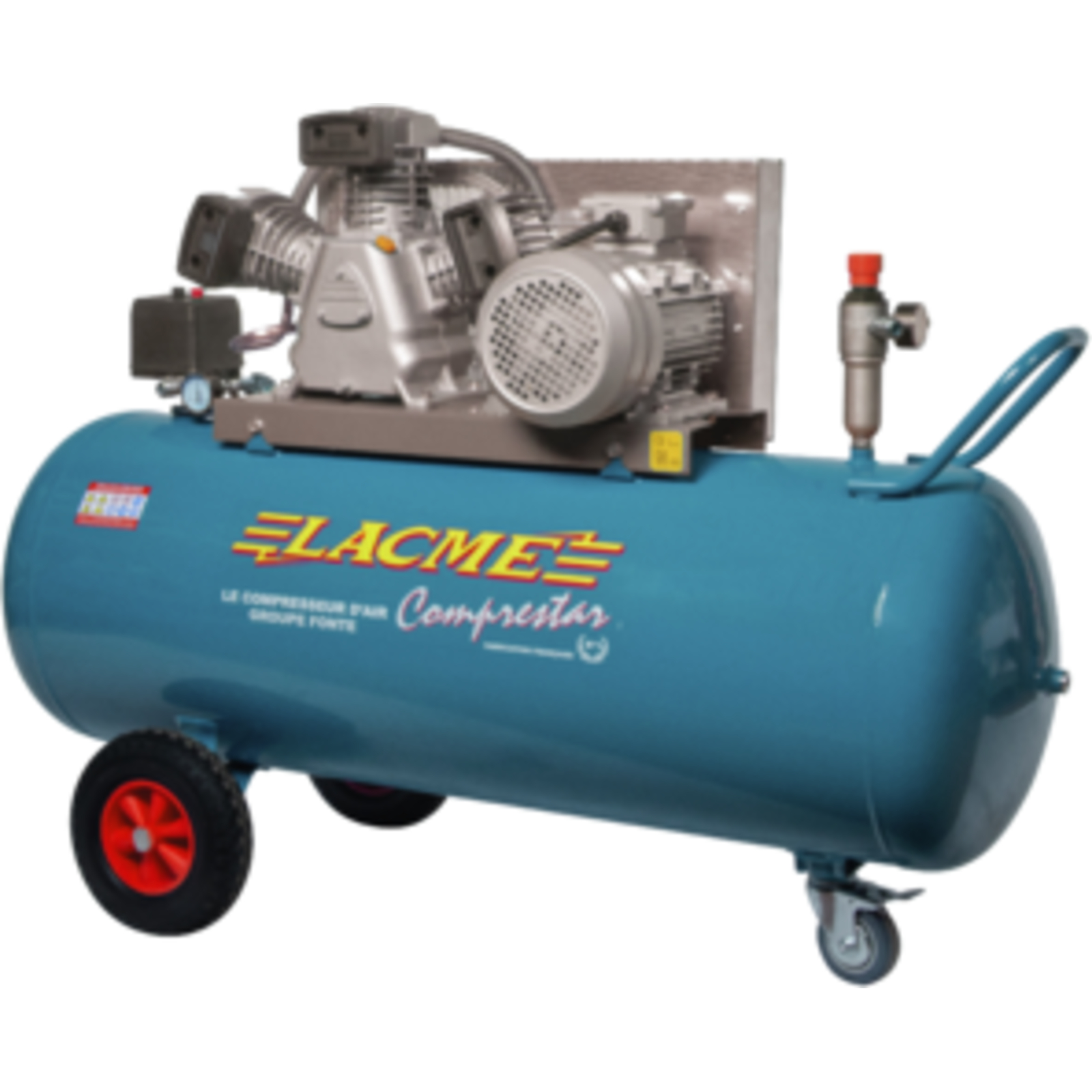 Compresseur mobile Comprestar 35W200T - 35 m³/h triphasé - 200 litres - 11 bar LACME - 160400