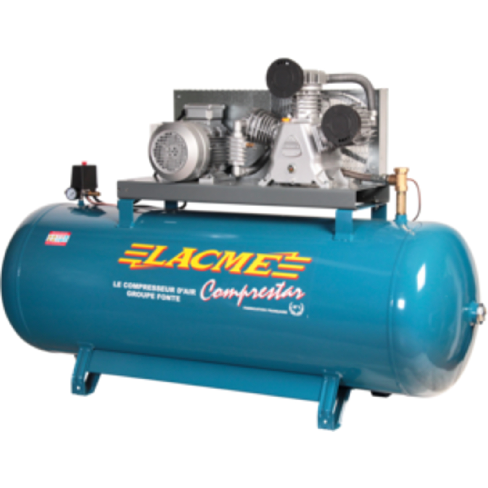 Compresseur fixe Comprestar 5042B HP - 42 m³/h triphasé - 500 litres - 14 bar LACME - 162410