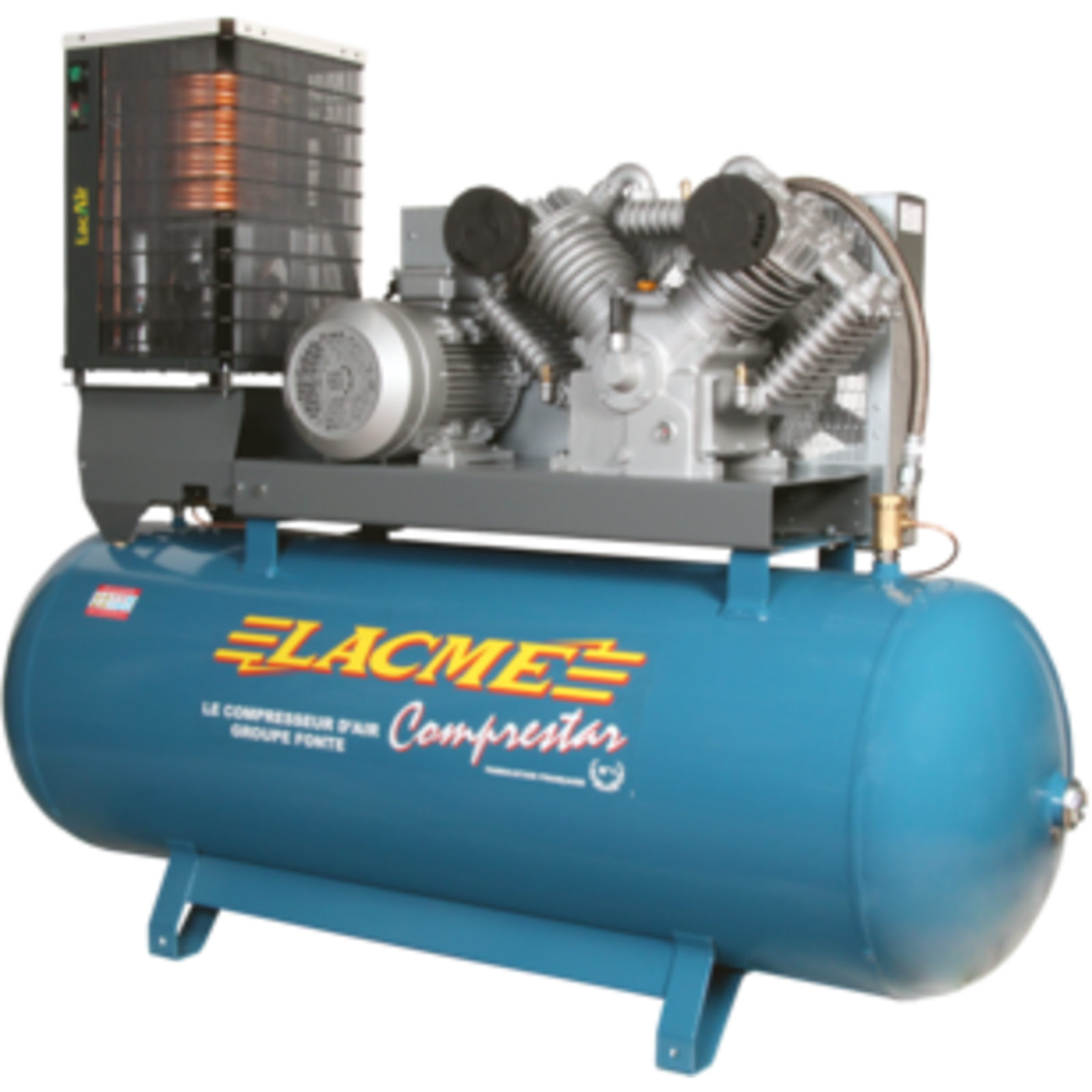 Compresseur fixe Comprestar 5060V2B-SC - 60 m³/h triphasé  500 Lt - 12 bar avec sécheur LACME - 163440