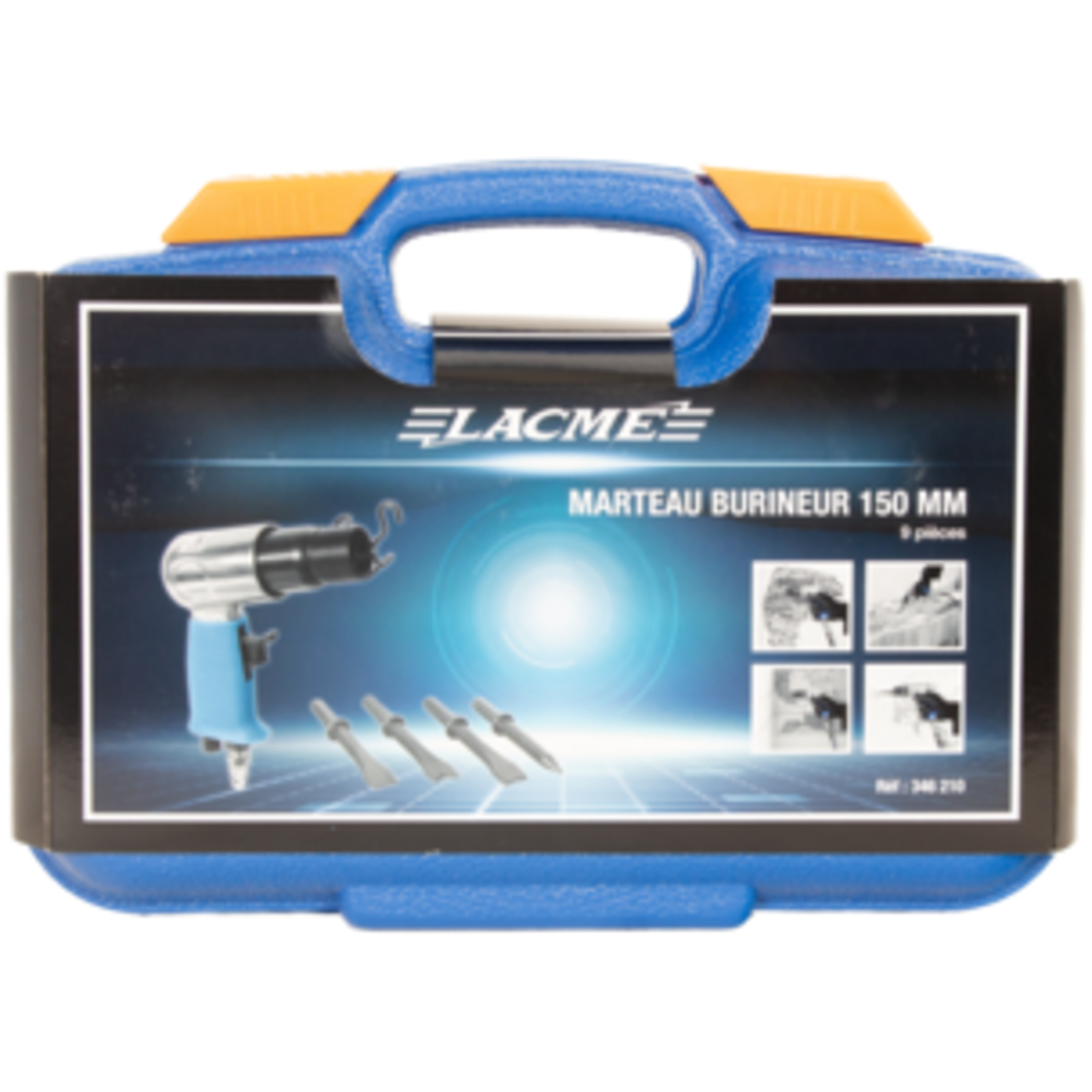 Coffret marteau burineur 150mm - embout hexagonal 10,2mm LACME - 346210