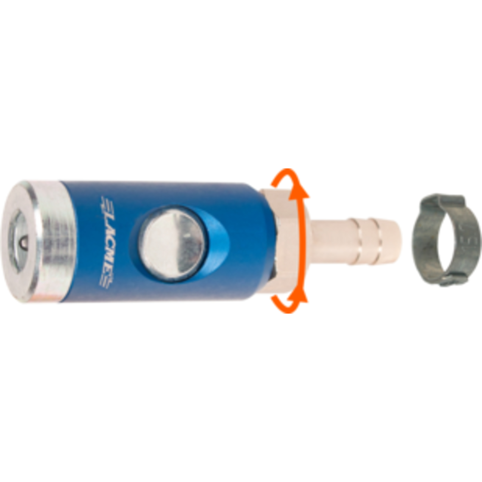 Rac 3110S Coupleur de sécurité profil euro 7,2 - Cannelé Tuyau Ø10mm + Collier LACME - 356214