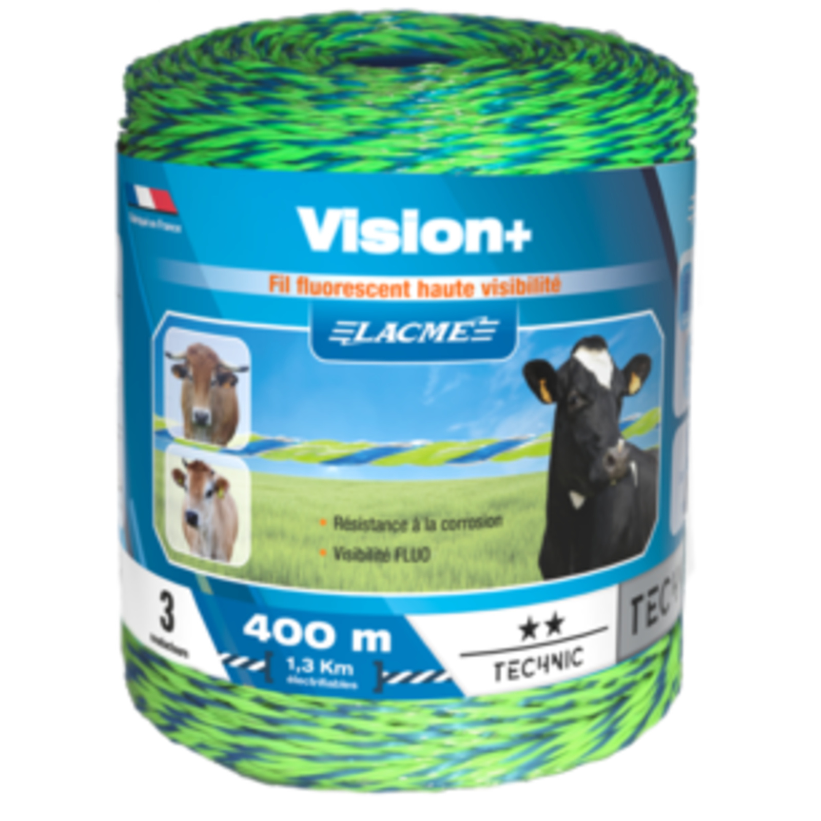 Fil vision+ 3 Conducteurs Bobine 400 m - LACME - 631650